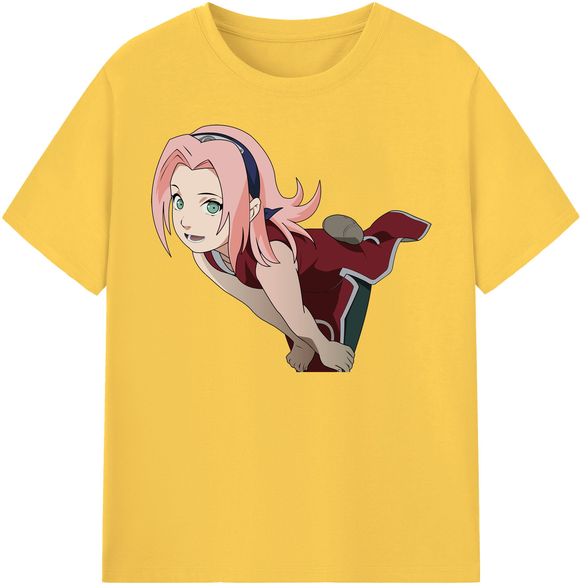 （画像用） NARUTO -ナルト- 春野サクラ Haruno Sakura 綿100％半袖Tシャツ（フロントプリント）