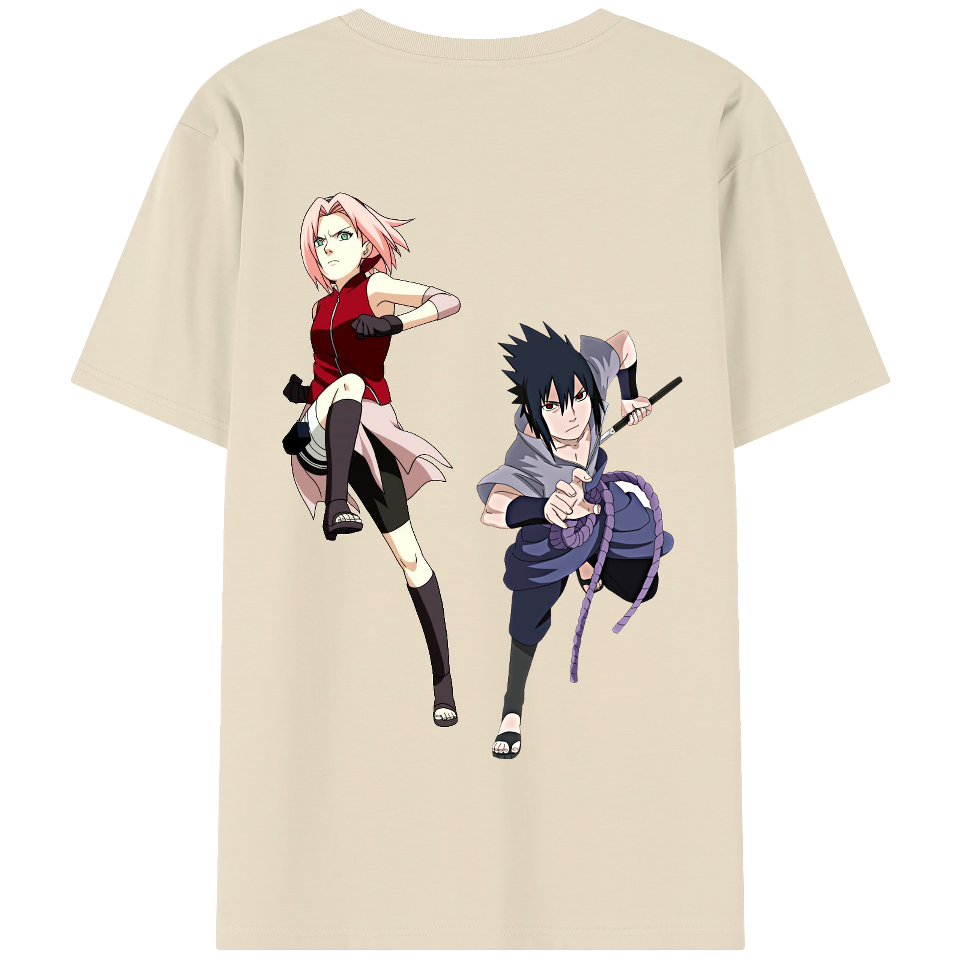 （画像用） NARUTO -ナルト- 春野サクラ Haruno Sakura 綿100％半袖Tシャツ（背面プリント）