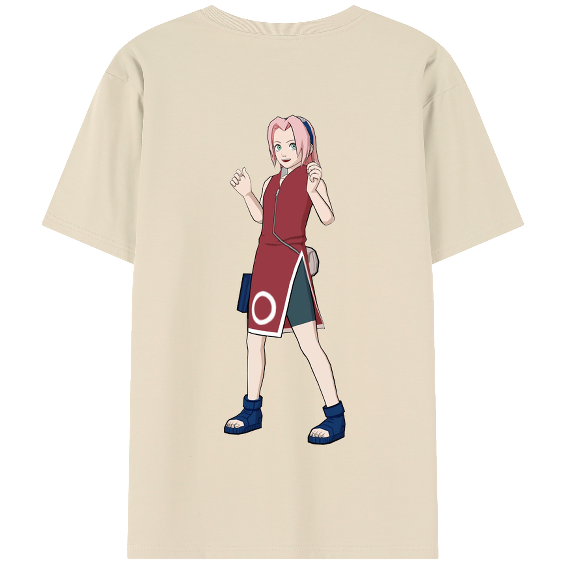 （画像用） NARUTO -ナルト- 春野サクラ Haruno Sakura 綿100％半袖Tシャツ（背面プリント）