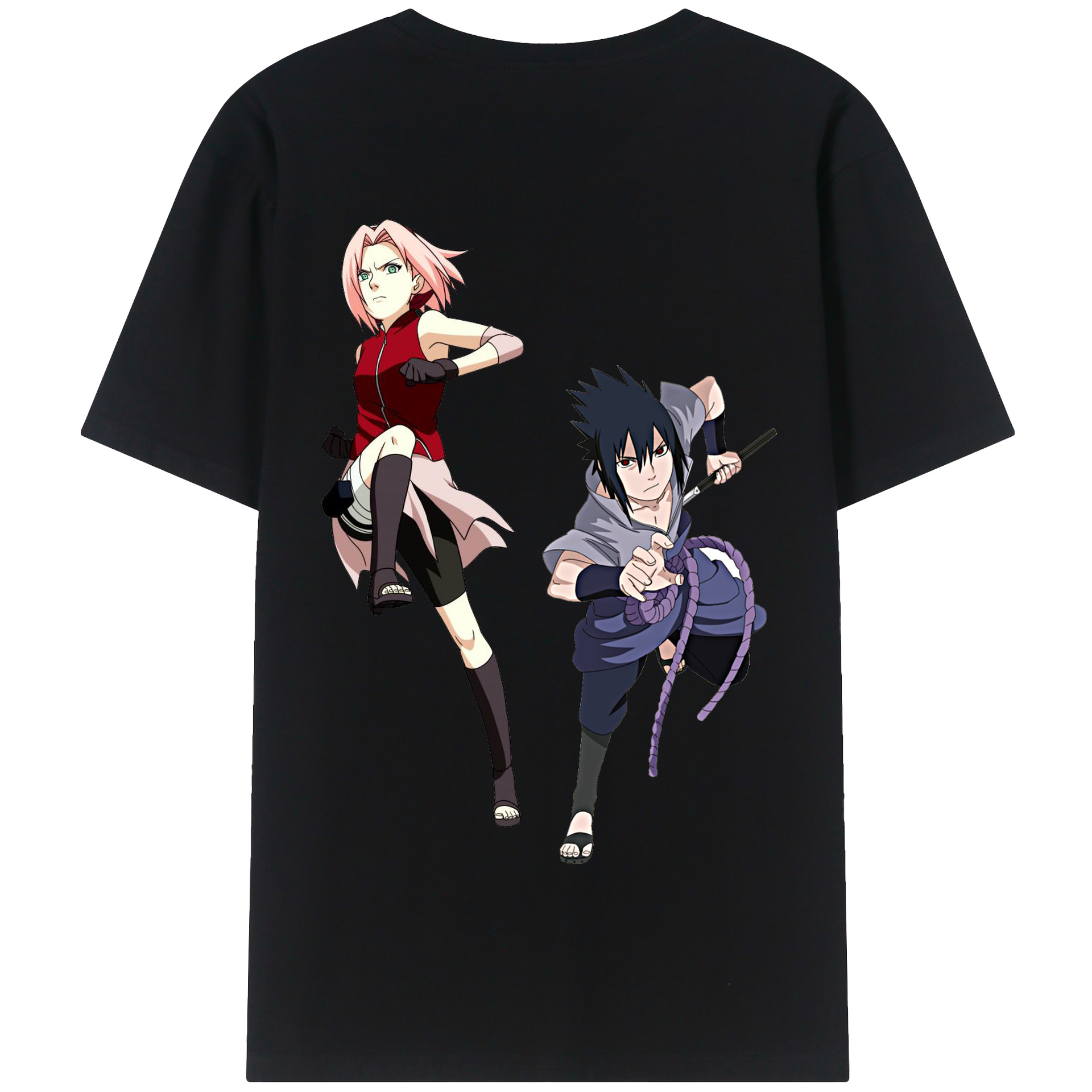 （画像用） NARUTO -ナルト- 春野サクラ Haruno Sakura 綿100％半袖Tシャツ（背面プリント）