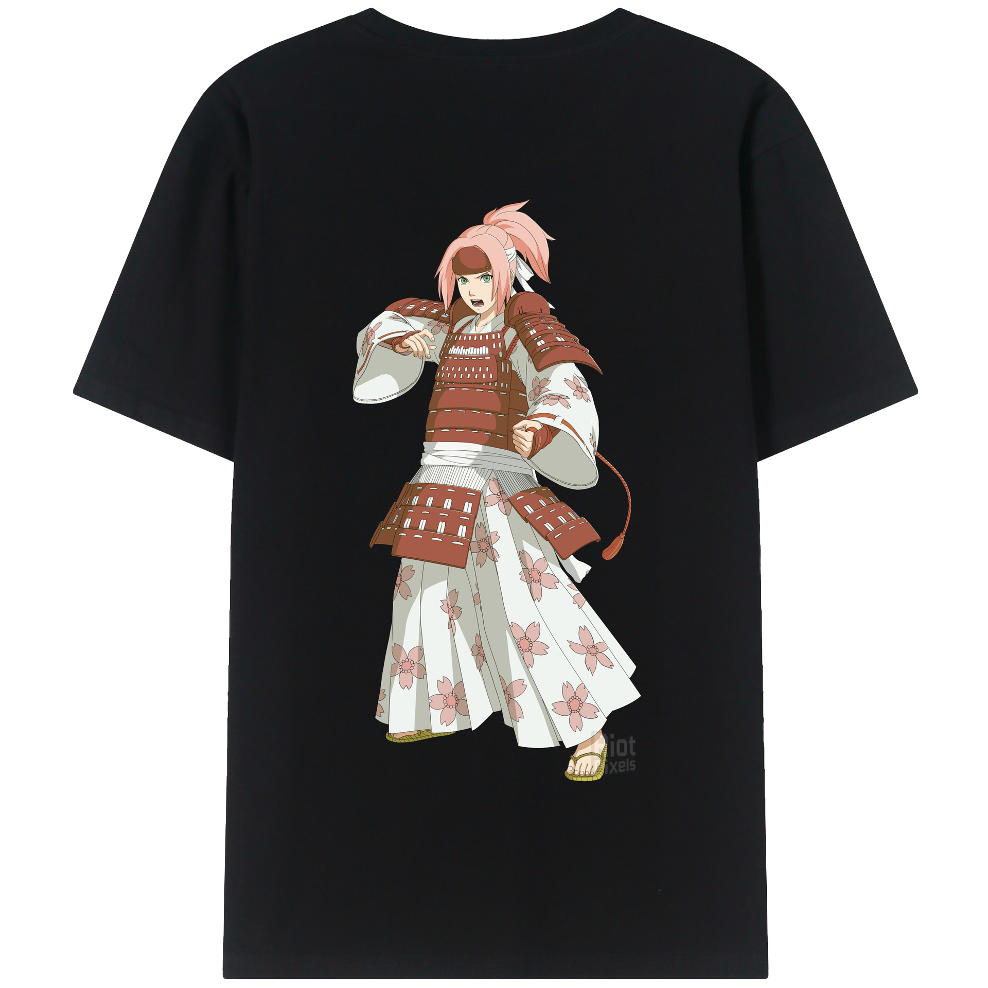 （画像用） NARUTO -ナルト- 春野サクラ Haruno Sakura 綿100％半袖Tシャツ（背面プリント）