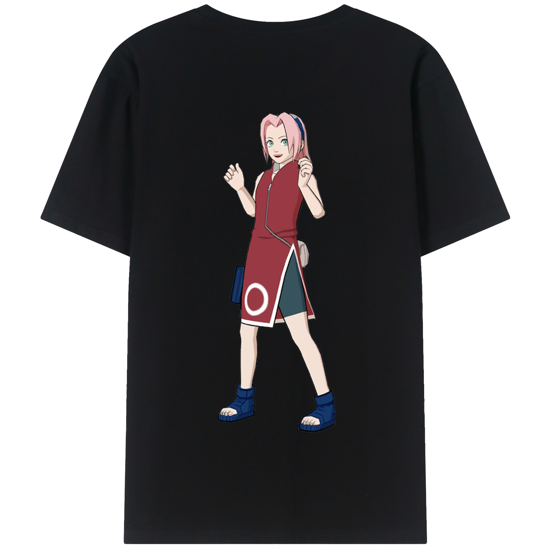 （画像用） NARUTO -ナルト- 春野サクラ Haruno Sakura 綿100％半袖Tシャツ（背面プリント）