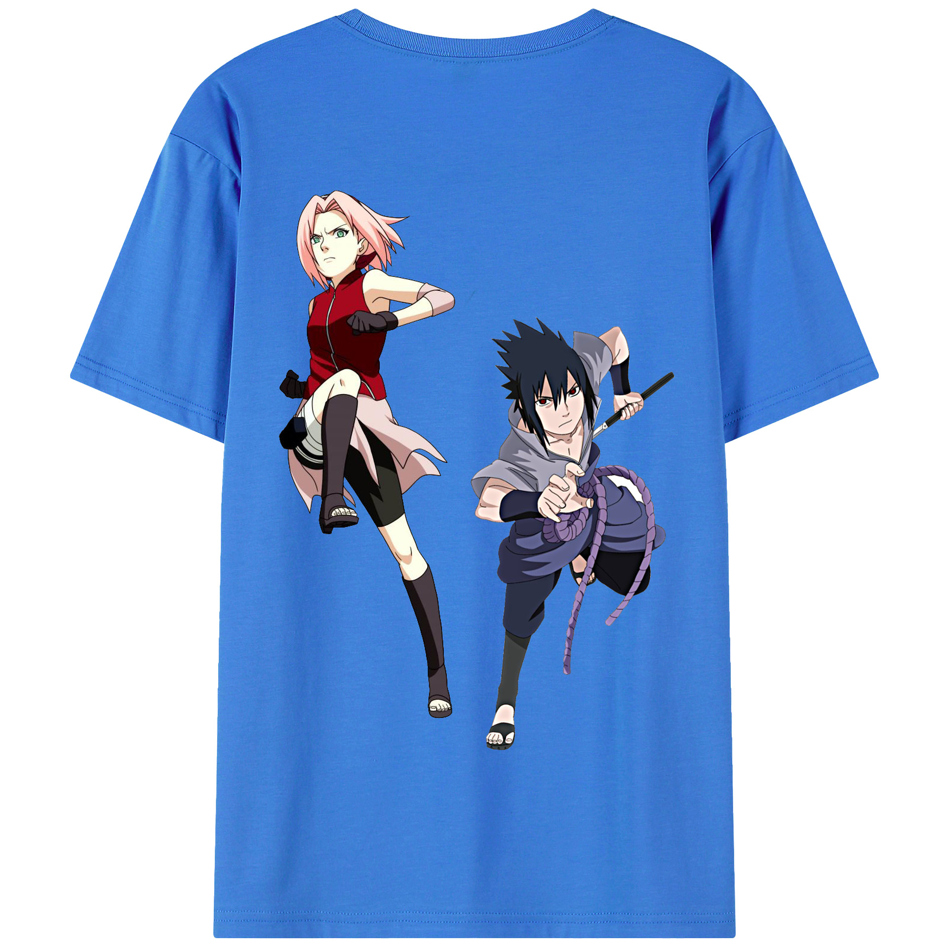（画像用） NARUTO -ナルト- 春野サクラ Haruno Sakura 綿100％半袖Tシャツ（背面プリント）