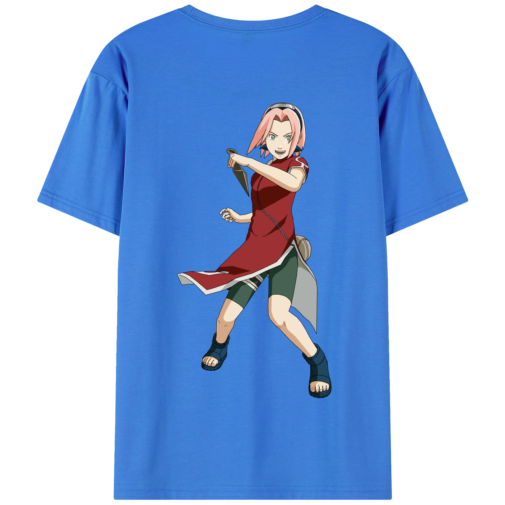 （画像用） NARUTO -ナルト- 春野サクラ Haruno Sakura 綿100％半袖Tシャツ（背面プリント）