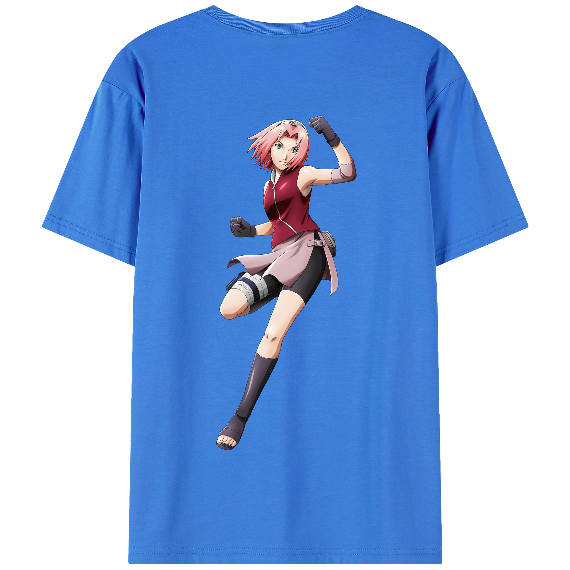 （画像用） NARUTO -ナルト- 春野サクラ Haruno Sakura 綿100％半袖Tシャツ（背面プリント）