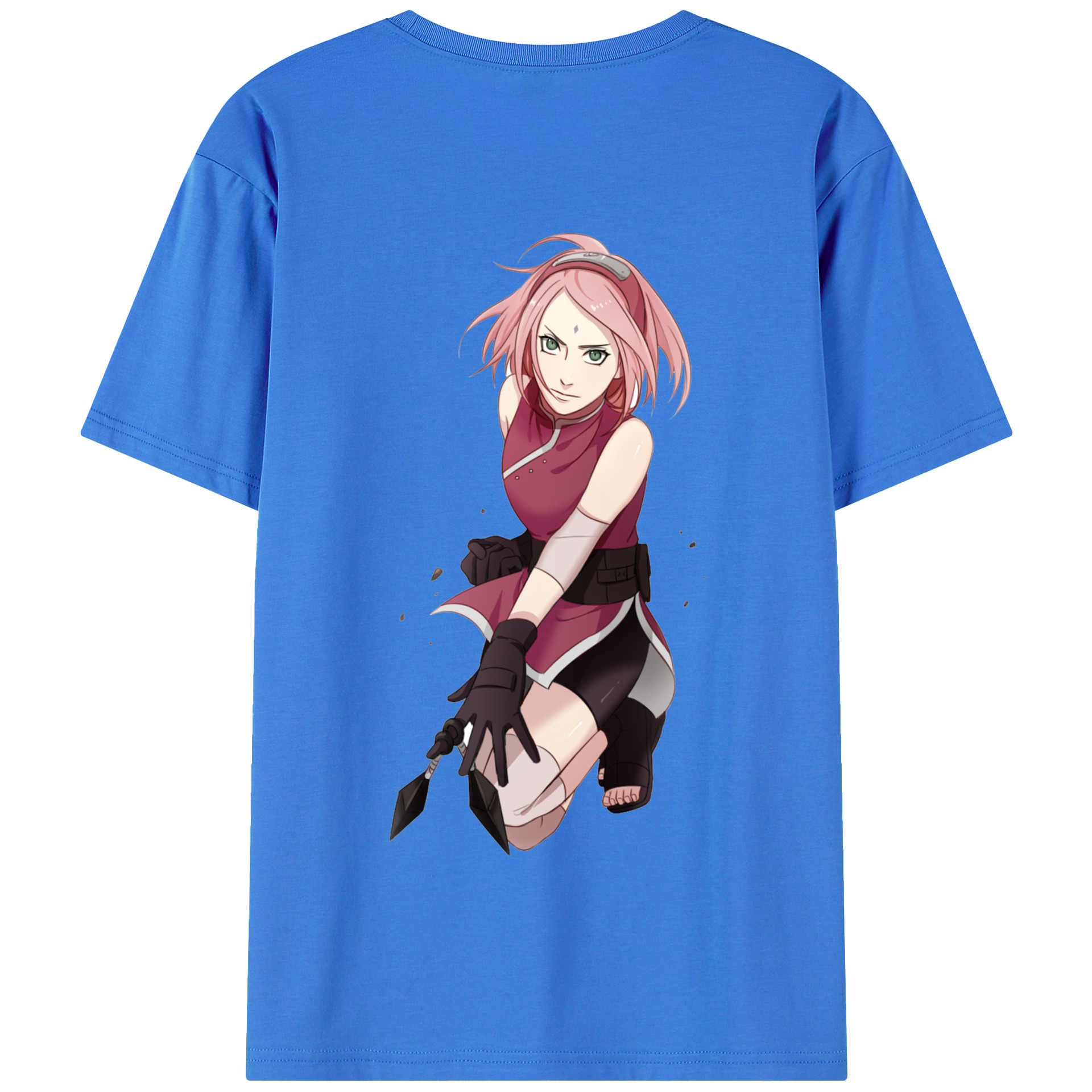 （画像用） NARUTO -ナルト- 春野サクラ Haruno Sakura 綿100％半袖Tシャツ（背面プリント）