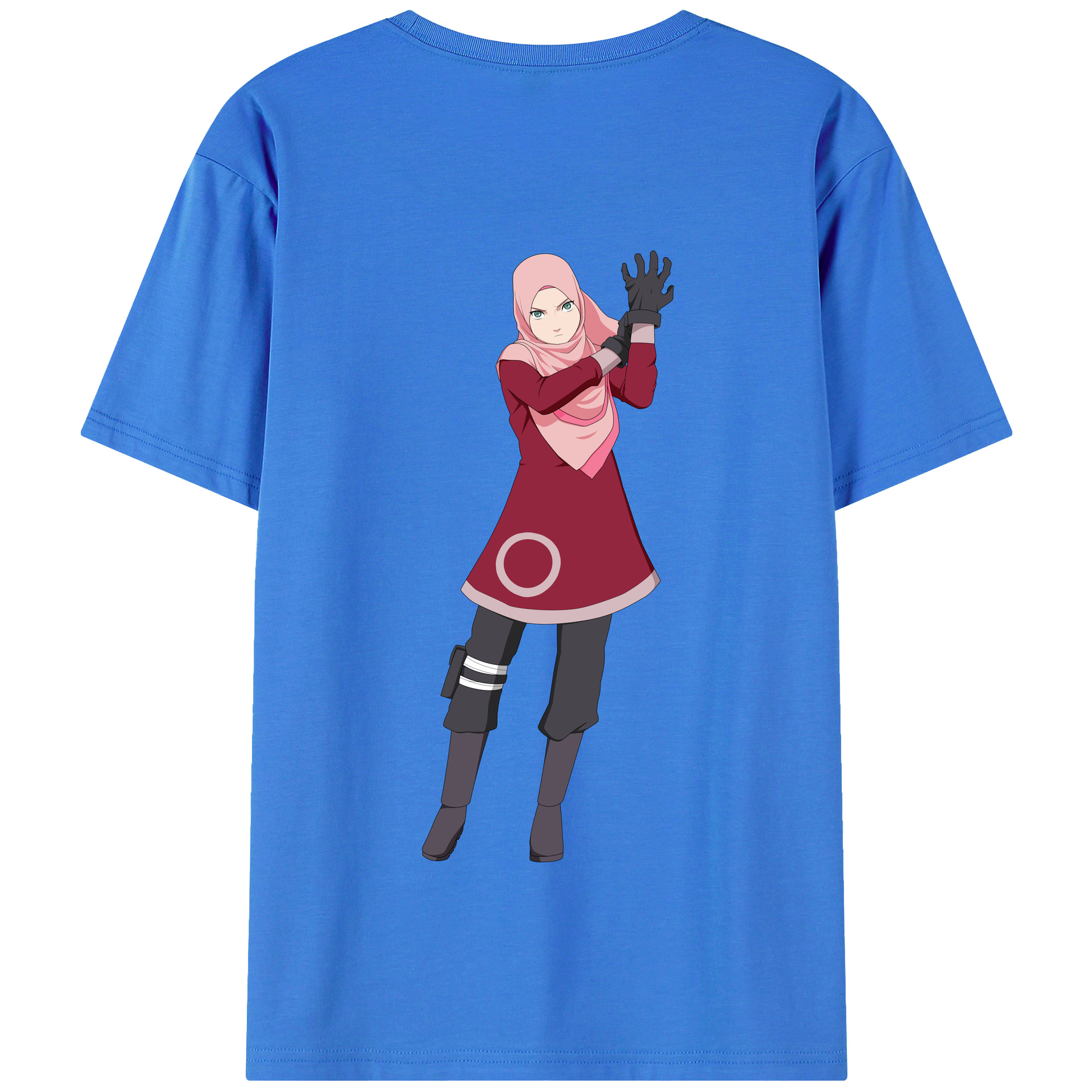 （画像用） NARUTO -ナルト- 春野サクラ Haruno Sakura 綿100％半袖Tシャツ（背面プリント）