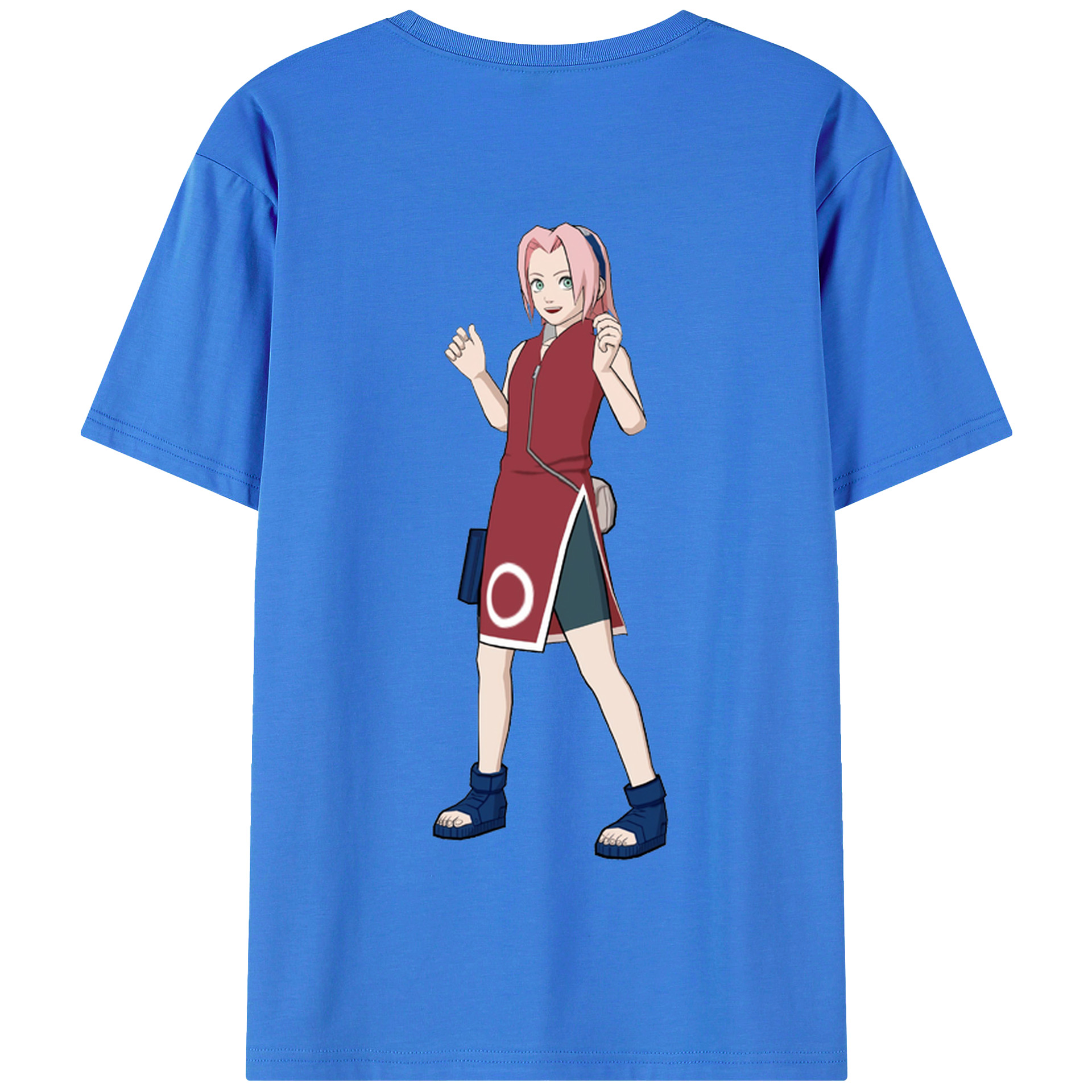 （画像用） NARUTO -ナルト- 春野サクラ Haruno Sakura 綿100％半袖Tシャツ（背面プリント）