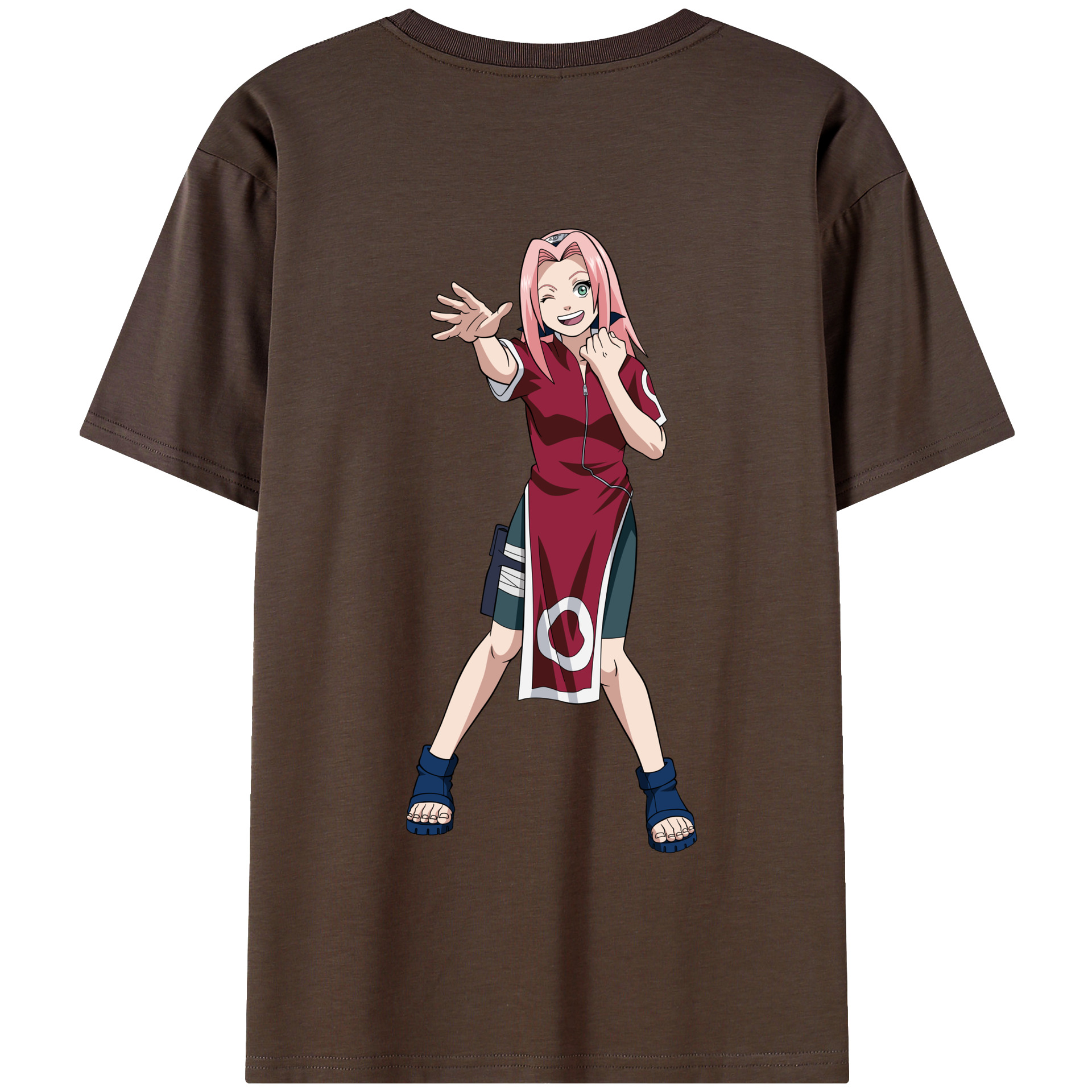 （画像用） NARUTO -ナルト- 春野サクラ Haruno Sakura 綿100％半袖Tシャツ（背面プリント）