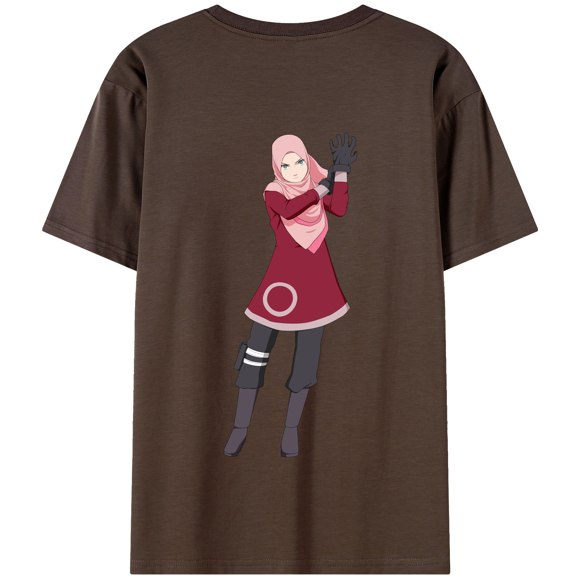 （画像用） NARUTO -ナルト- 春野サクラ Haruno Sakura 綿100％半袖Tシャツ（背面プリント）