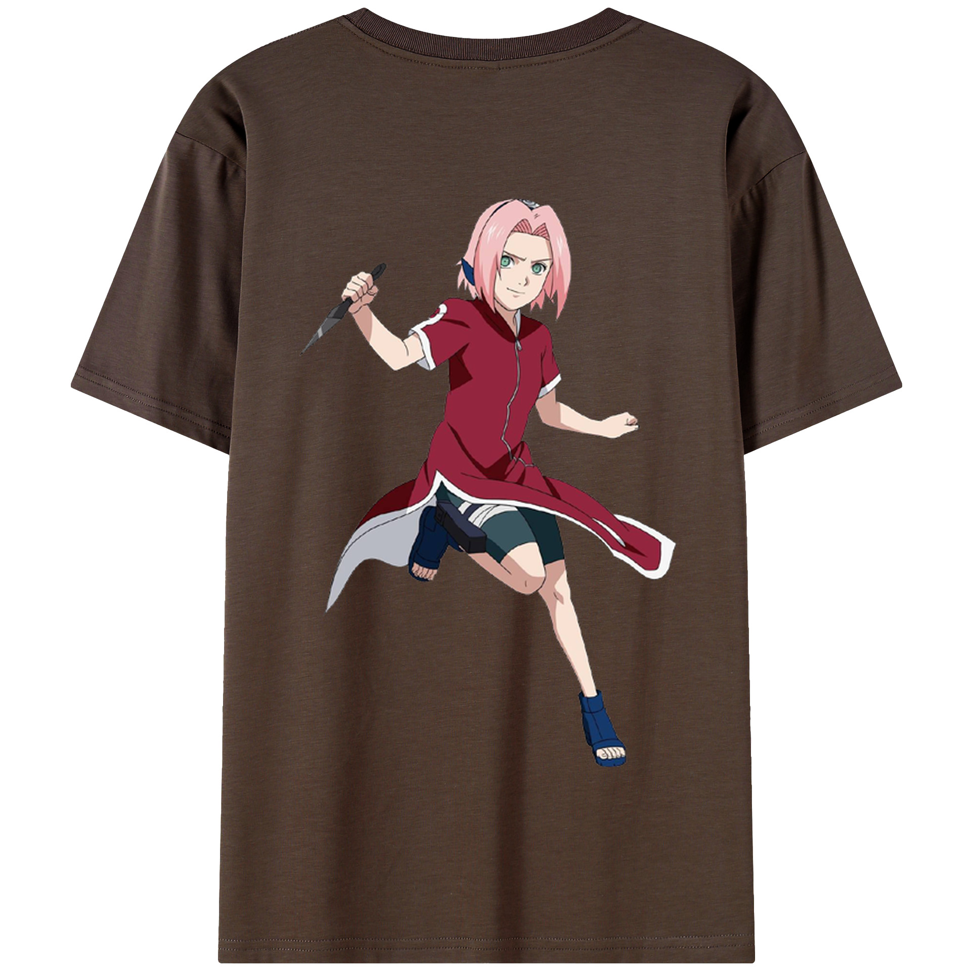 （画像用） NARUTO -ナルト- 春野サクラ Haruno Sakura 綿100％半袖Tシャツ（背面プリント）
