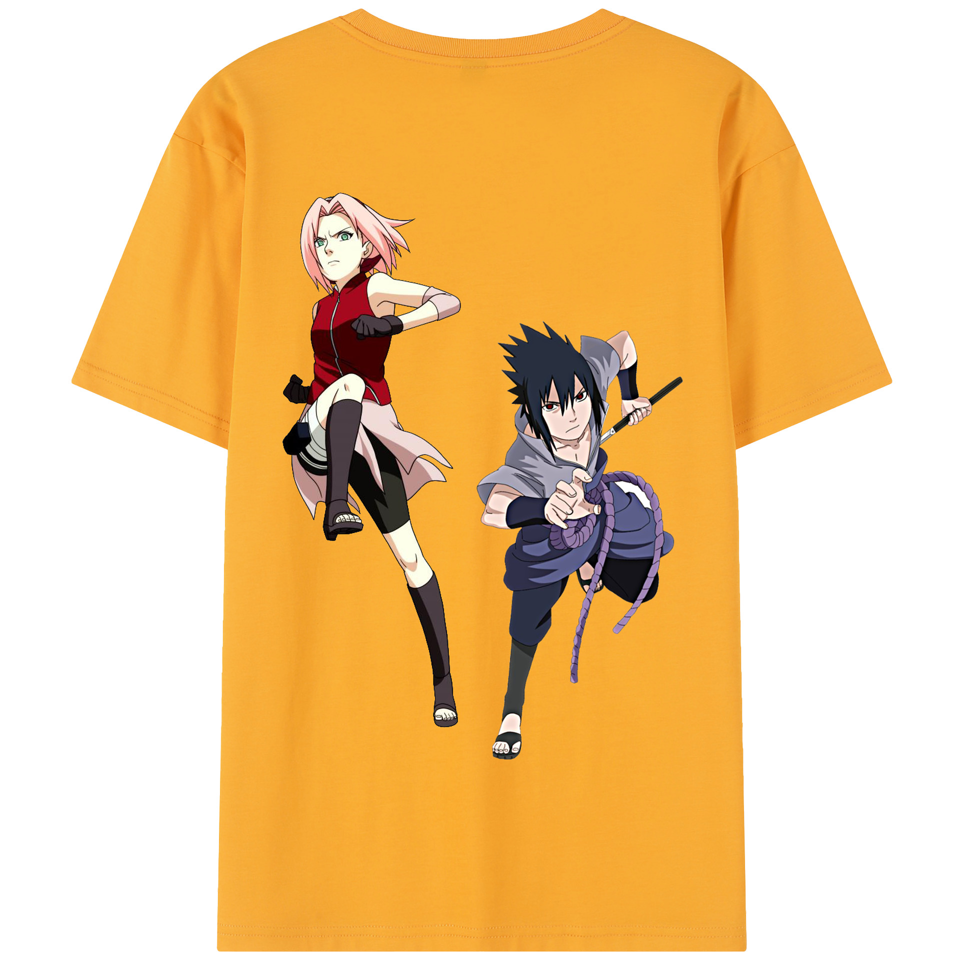 （画像用） NARUTO -ナルト- 春野サクラ Haruno Sakura 綿100％半袖Tシャツ（背面プリント）