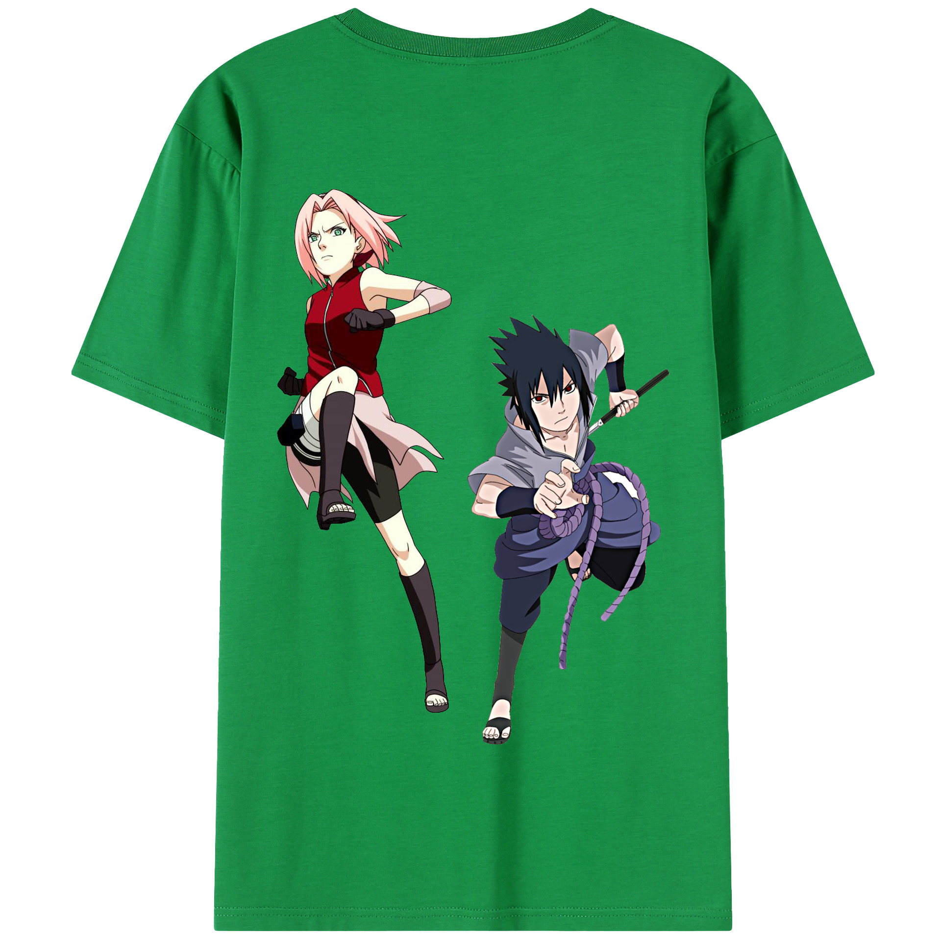 （画像用） NARUTO -ナルト- 春野サクラ Haruno Sakura 綿100％半袖Tシャツ（背面プリント）