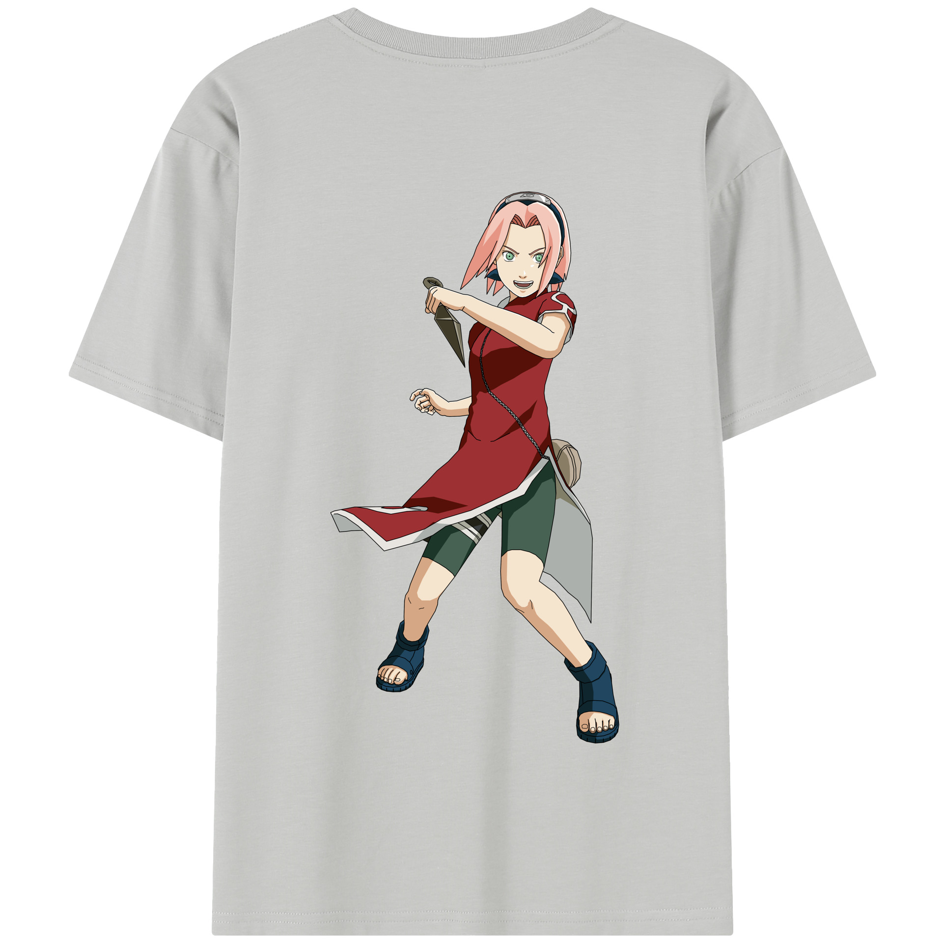 （画像用） NARUTO -ナルト- 春野サクラ Haruno Sakura 綿100％半袖Tシャツ（背面プリント）