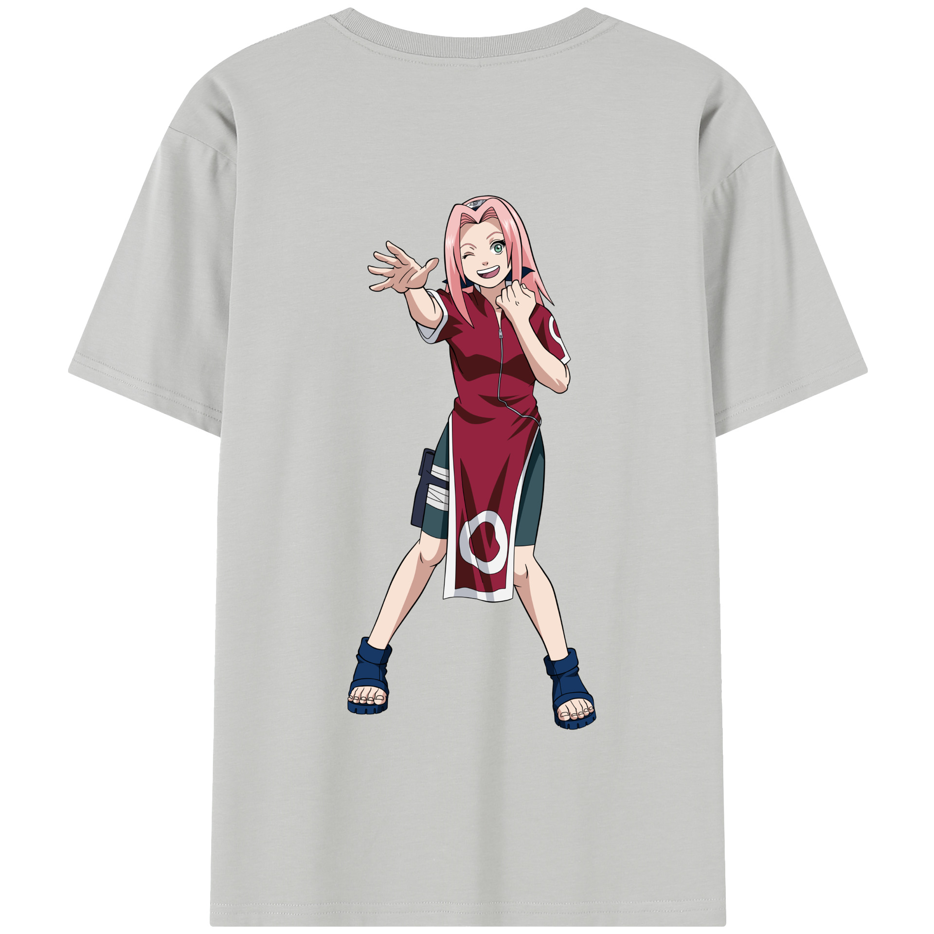 （画像用） NARUTO -ナルト- 春野サクラ Haruno Sakura 綿100％半袖Tシャツ（背面プリント）