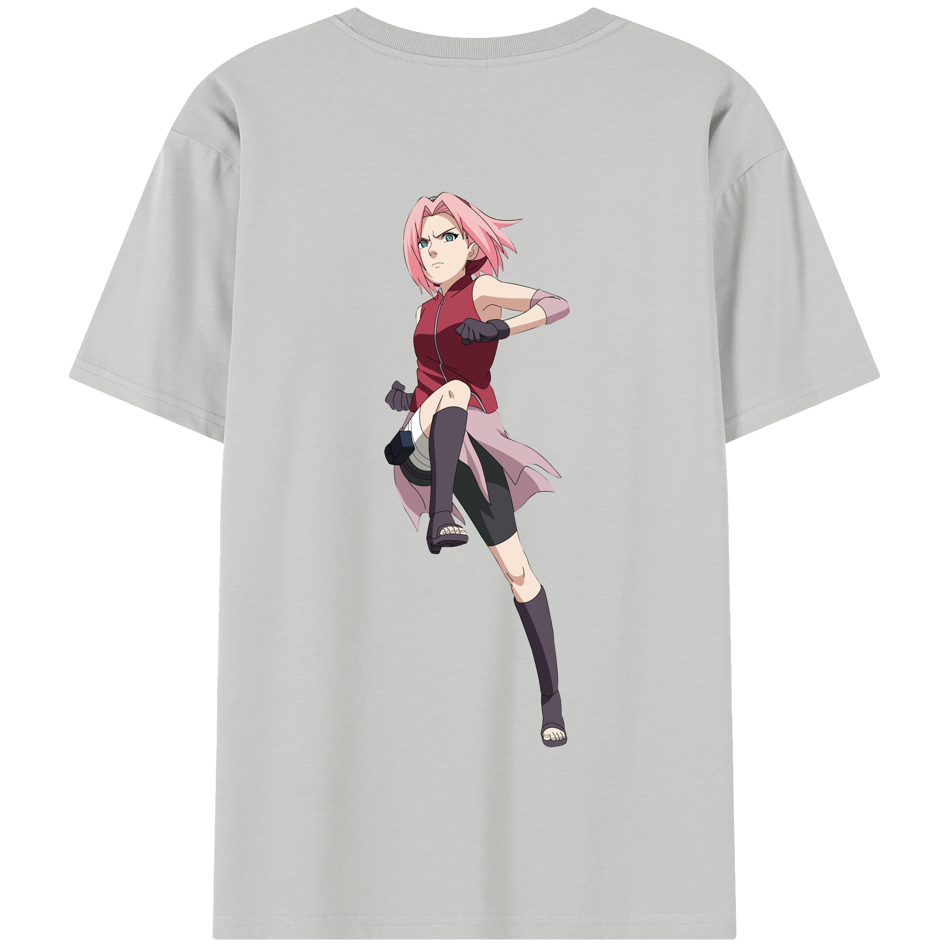 （画像用） NARUTO -ナルト- 春野サクラ Haruno Sakura 綿100％半袖Tシャツ（背面プリント）