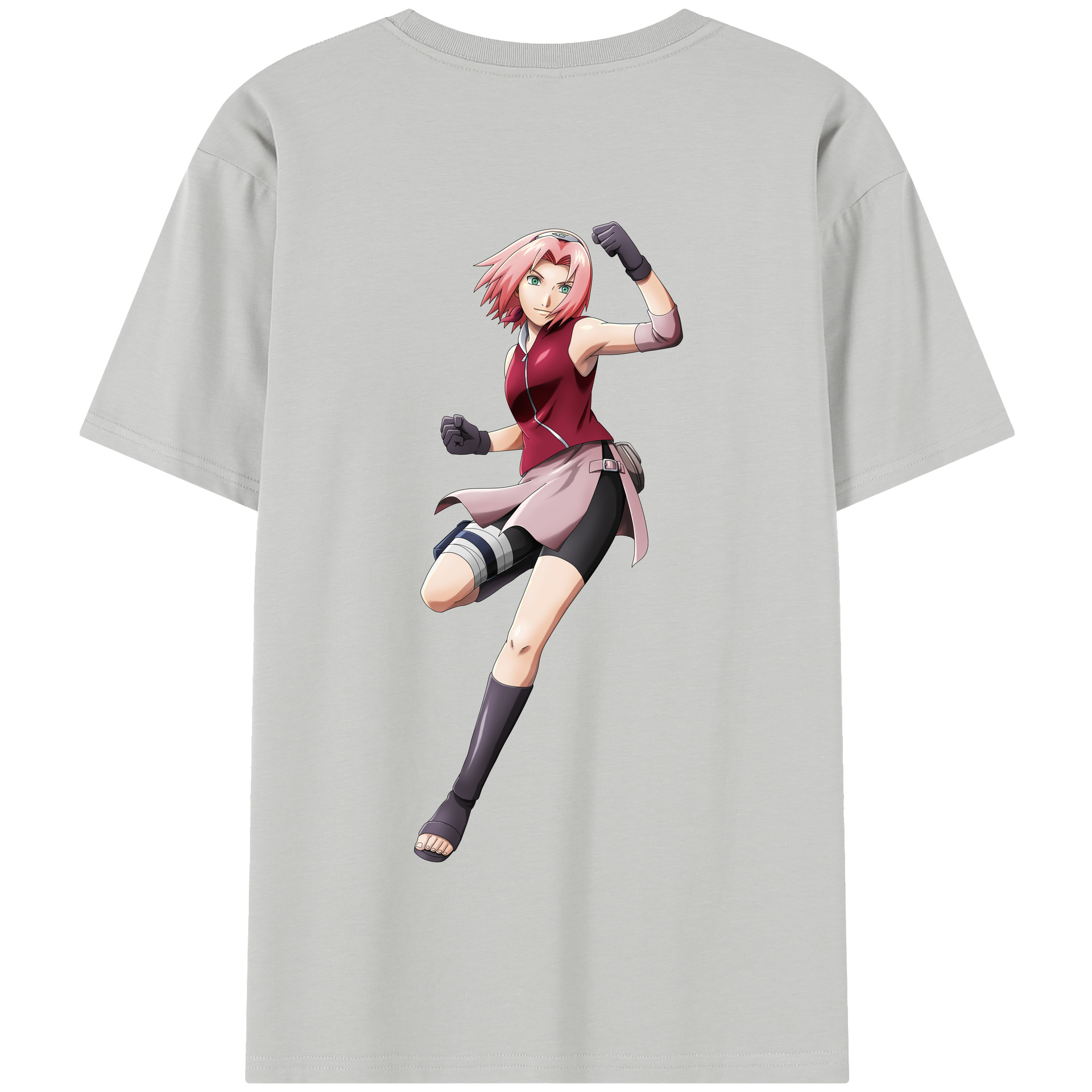 （画像用） NARUTO -ナルト- 春野サクラ Haruno Sakura 綿100％半袖Tシャツ（背面プリント）