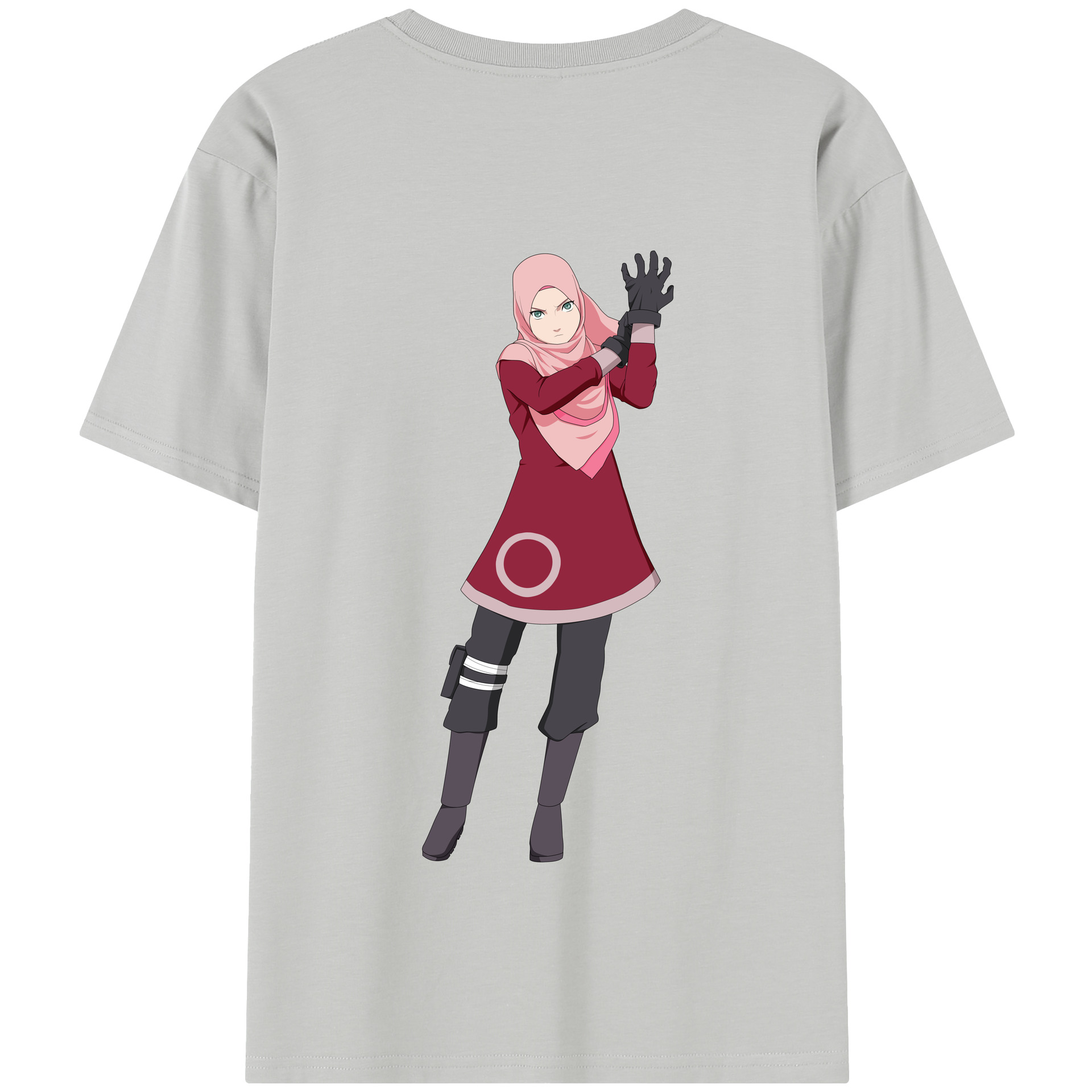 （画像用） NARUTO -ナルト- 春野サクラ Haruno Sakura 綿100％半袖Tシャツ（背面プリント）