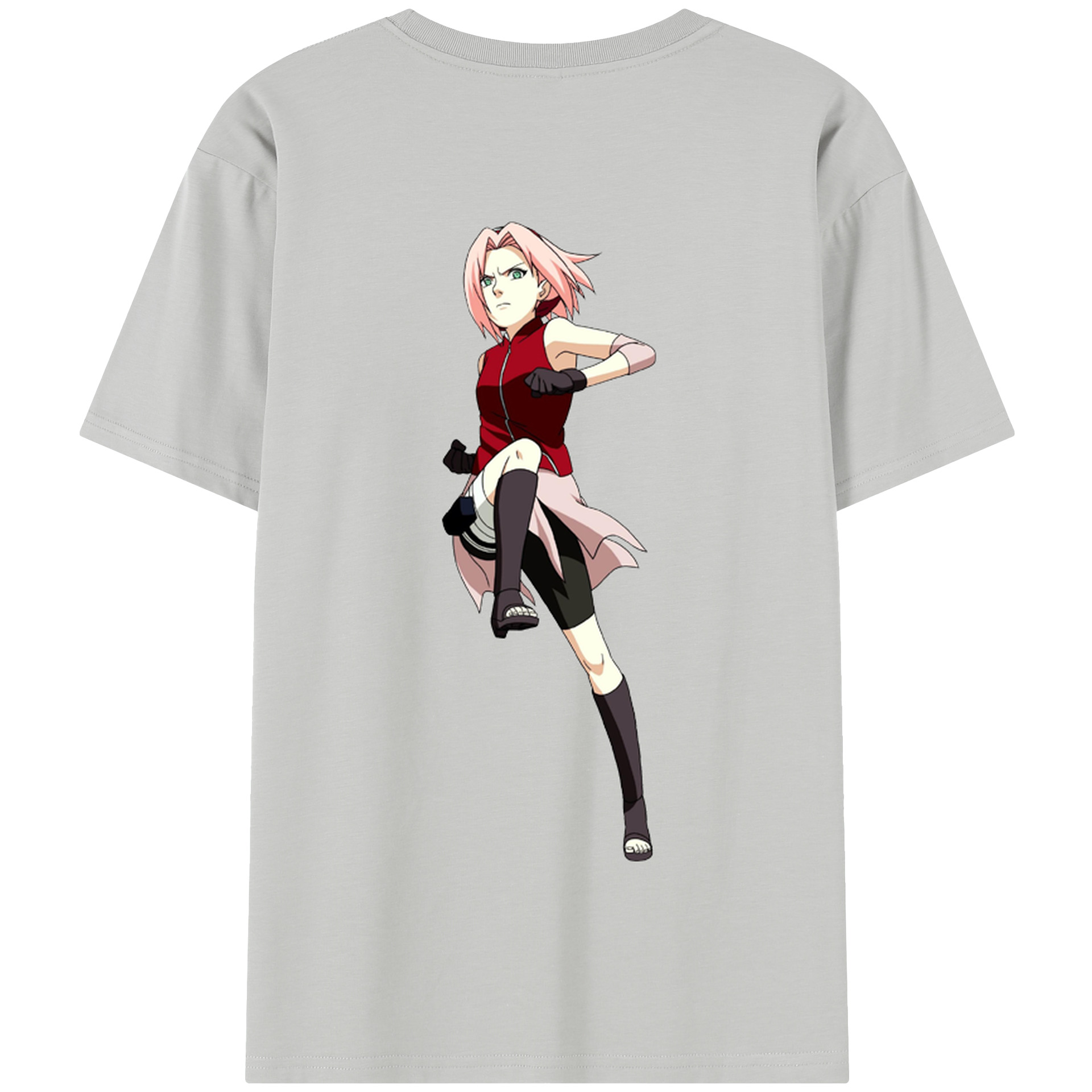 （画像用） NARUTO -ナルト- 春野サクラ Haruno Sakura 綿100％半袖Tシャツ（背面プリント）