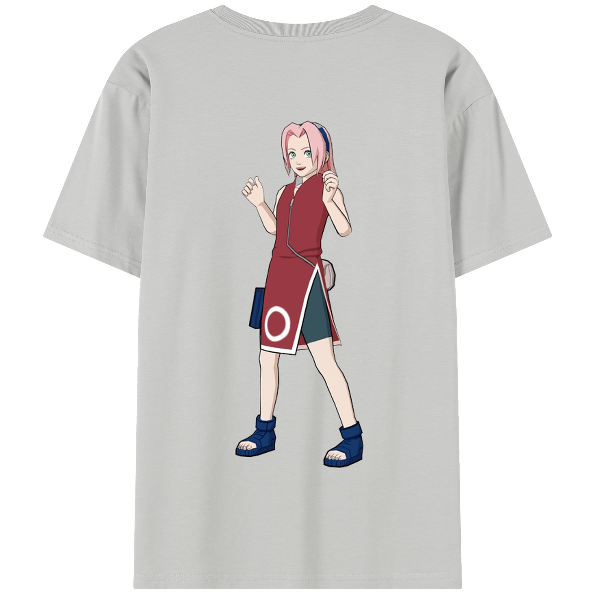 （画像用） NARUTO -ナルト- 春野サクラ Haruno Sakura 綿100％半袖Tシャツ（背面プリント）