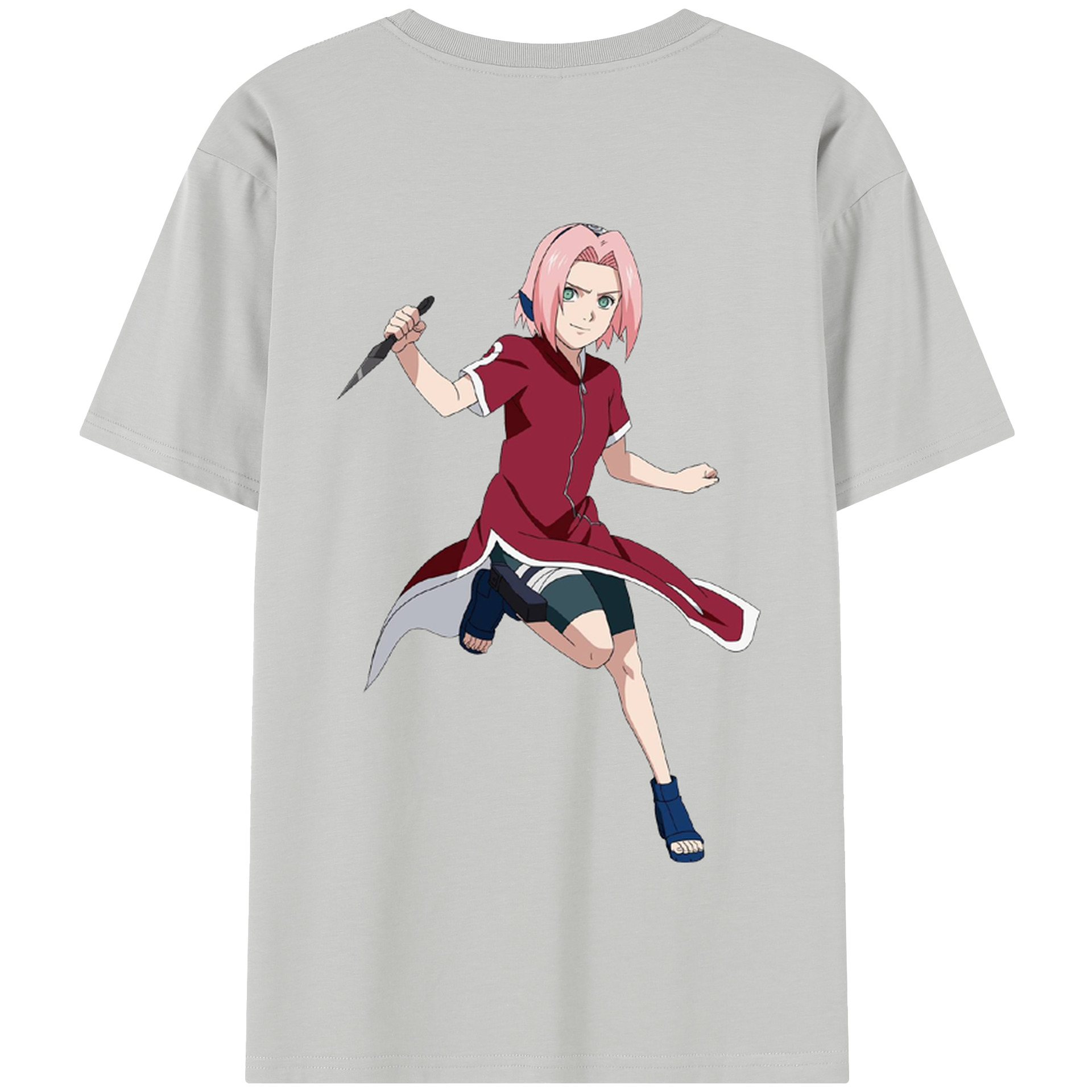 （画像用） NARUTO -ナルト- 春野サクラ Haruno Sakura 綿100％半袖Tシャツ（背面プリント）