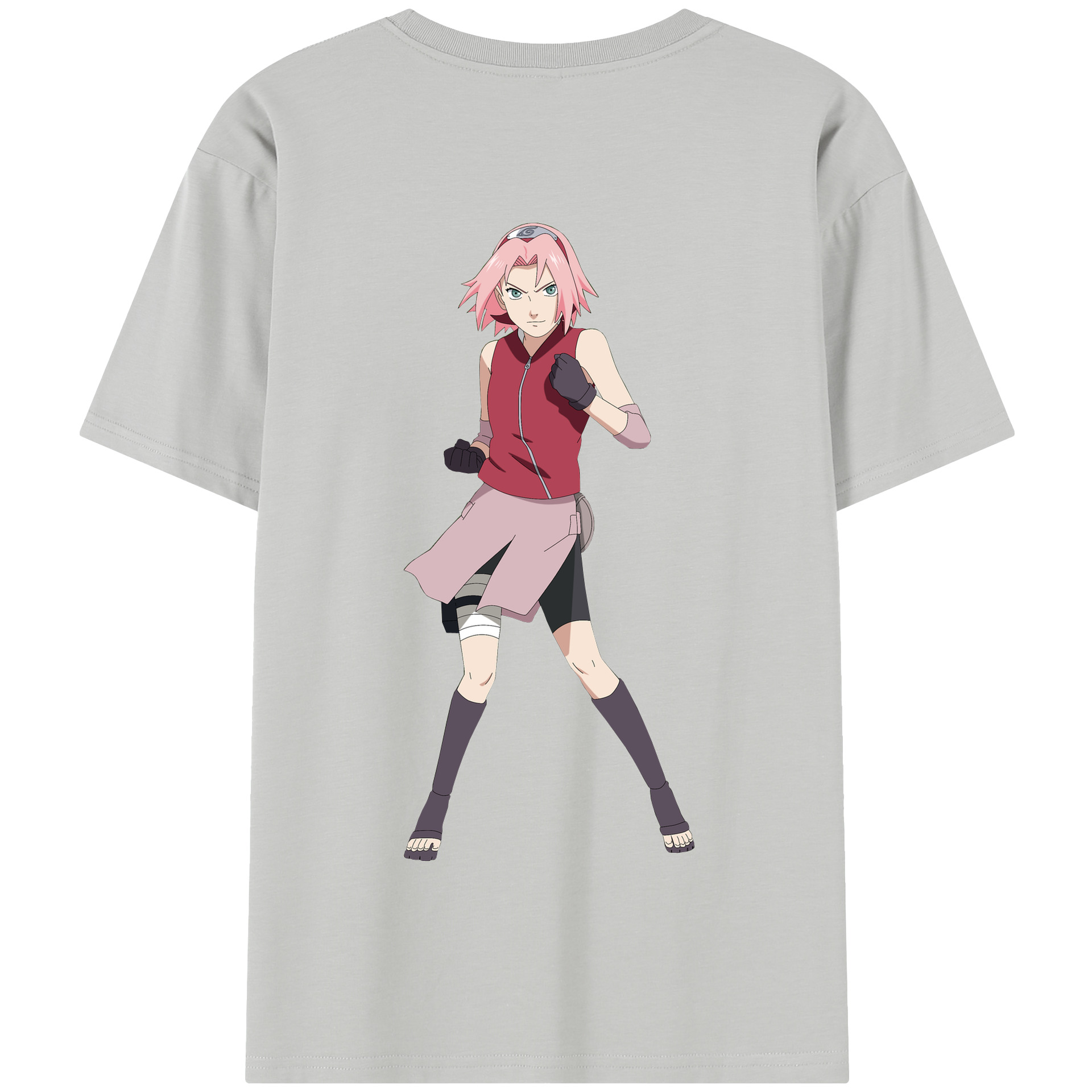 （画像用） NARUTO -ナルト- 春野サクラ Haruno Sakura 綿100％半袖Tシャツ（背面プリント）