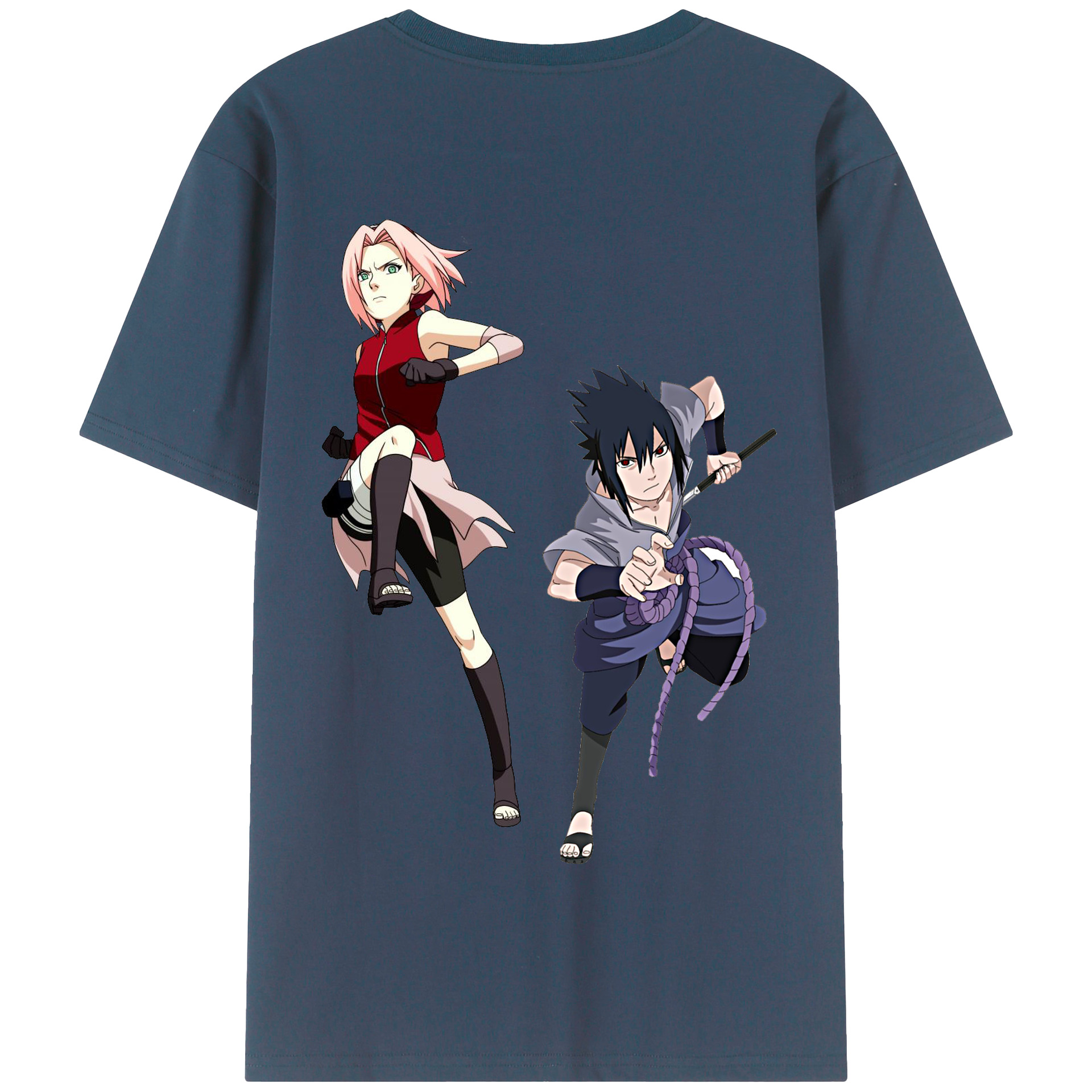（画像用） NARUTO -ナルト- 春野サクラ Haruno Sakura 綿100％半袖Tシャツ（背面プリント）