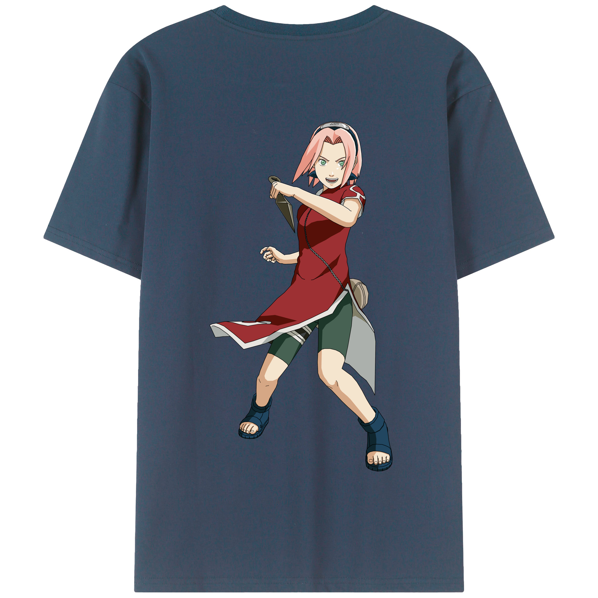 （画像用） NARUTO -ナルト- 春野サクラ Haruno Sakura 綿100％半袖Tシャツ（背面プリント）