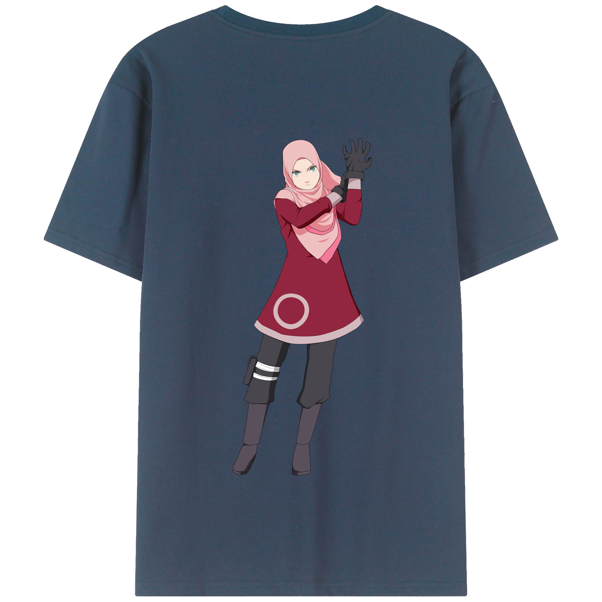 （画像用） NARUTO -ナルト- 春野サクラ Haruno Sakura 綿100％半袖Tシャツ（背面プリント）