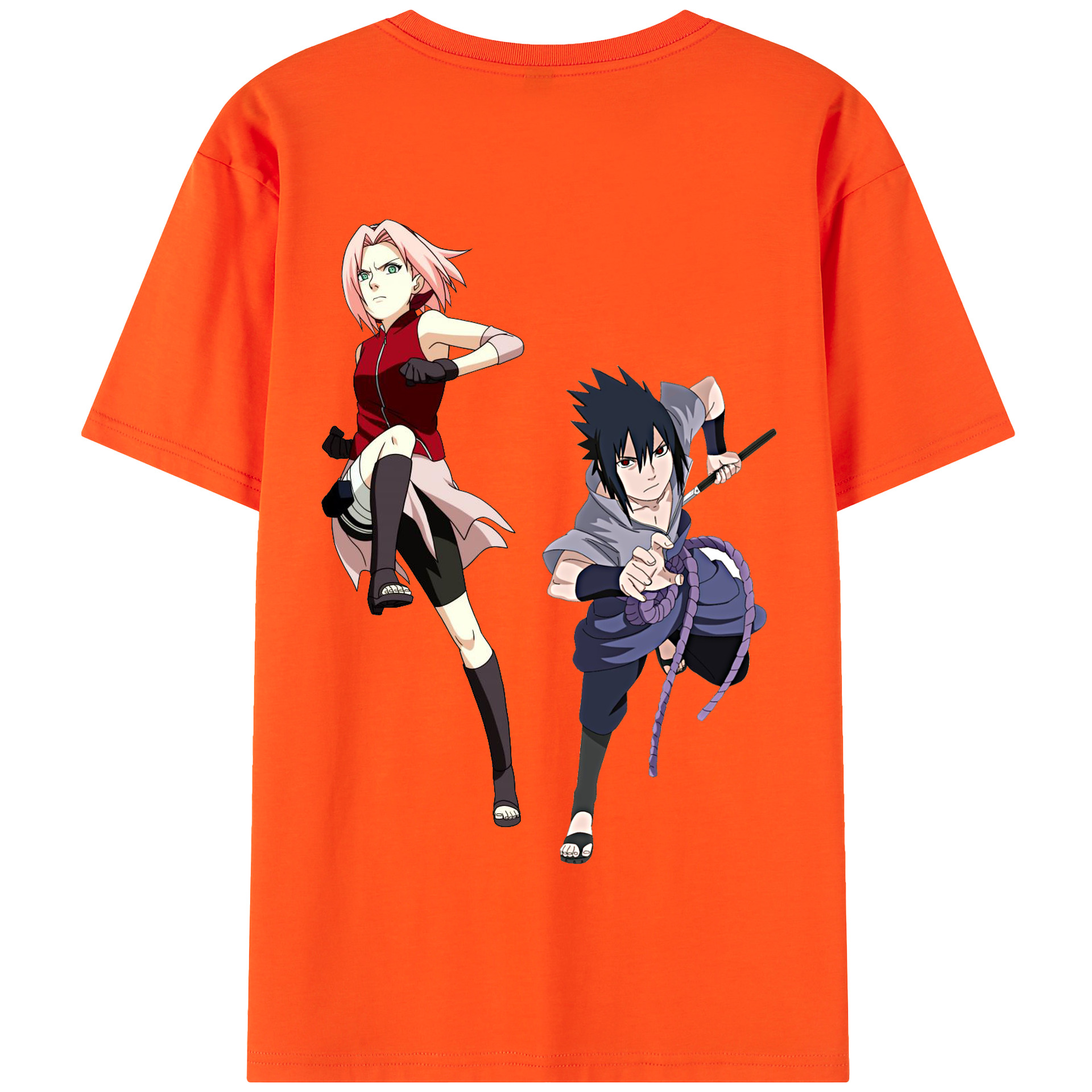 （画像用） NARUTO -ナルト- 春野サクラ Haruno Sakura 綿100％半袖Tシャツ（背面プリント）