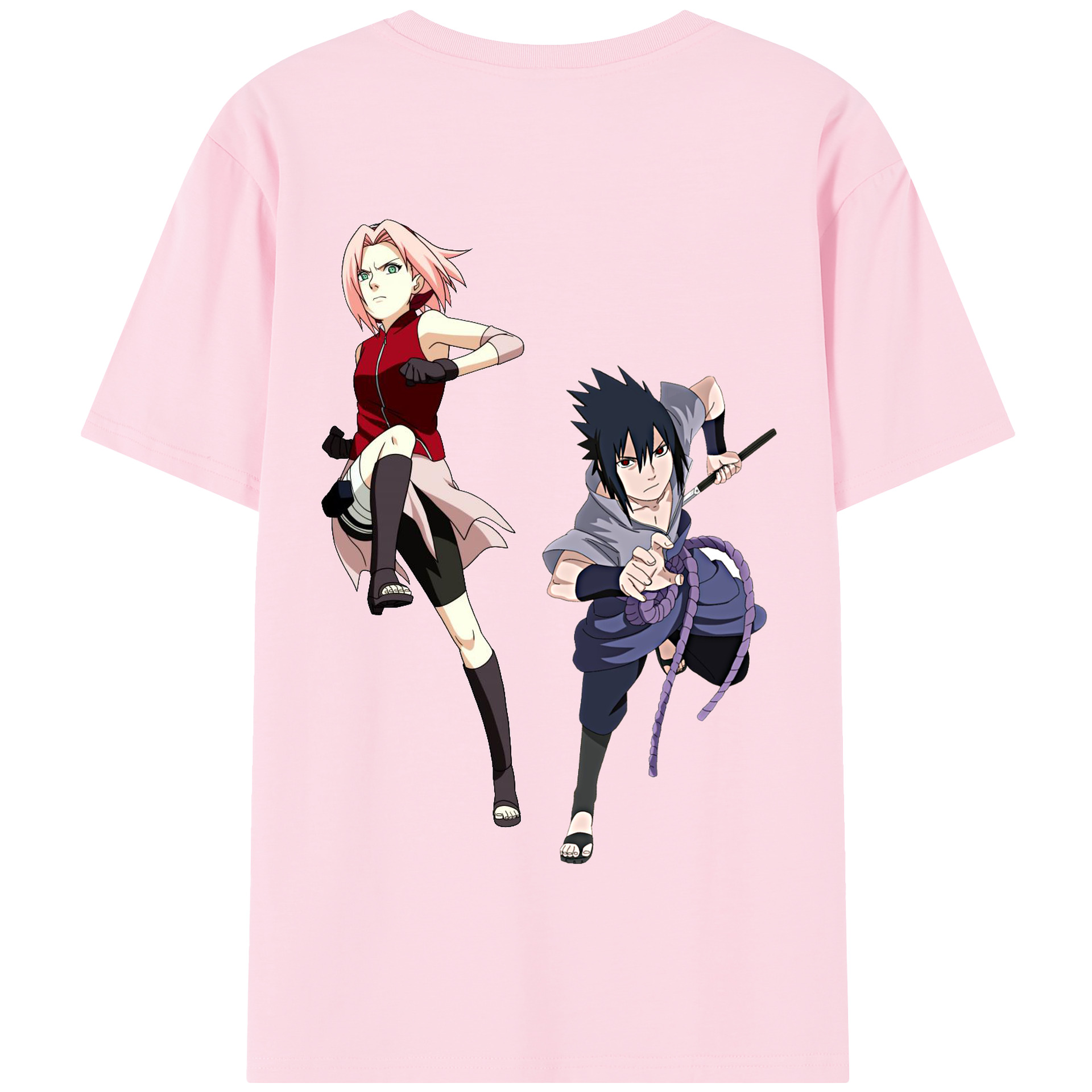 （画像用） NARUTO -ナルト- 春野サクラ Haruno Sakura 綿100％半袖Tシャツ（背面プリント）