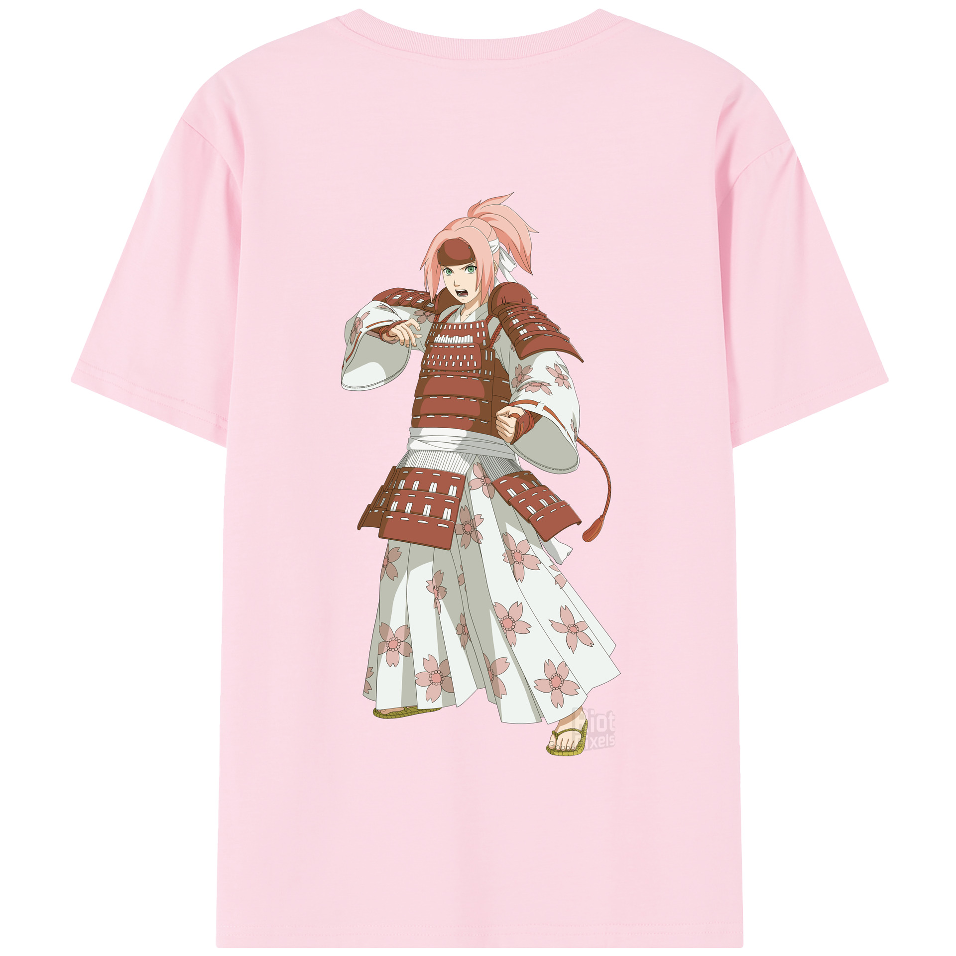 （画像用） NARUTO -ナルト- 春野サクラ Haruno Sakura 綿100％半袖Tシャツ（背面プリント）