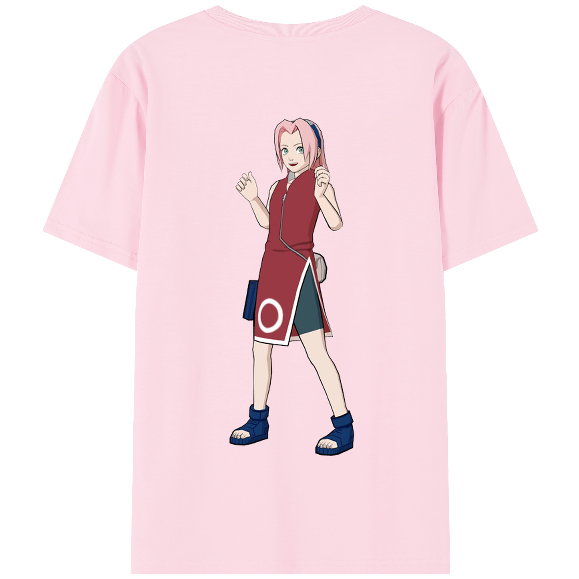 （画像用） NARUTO -ナルト- 春野サクラ Haruno Sakura 綿100％半袖Tシャツ（背面プリント）