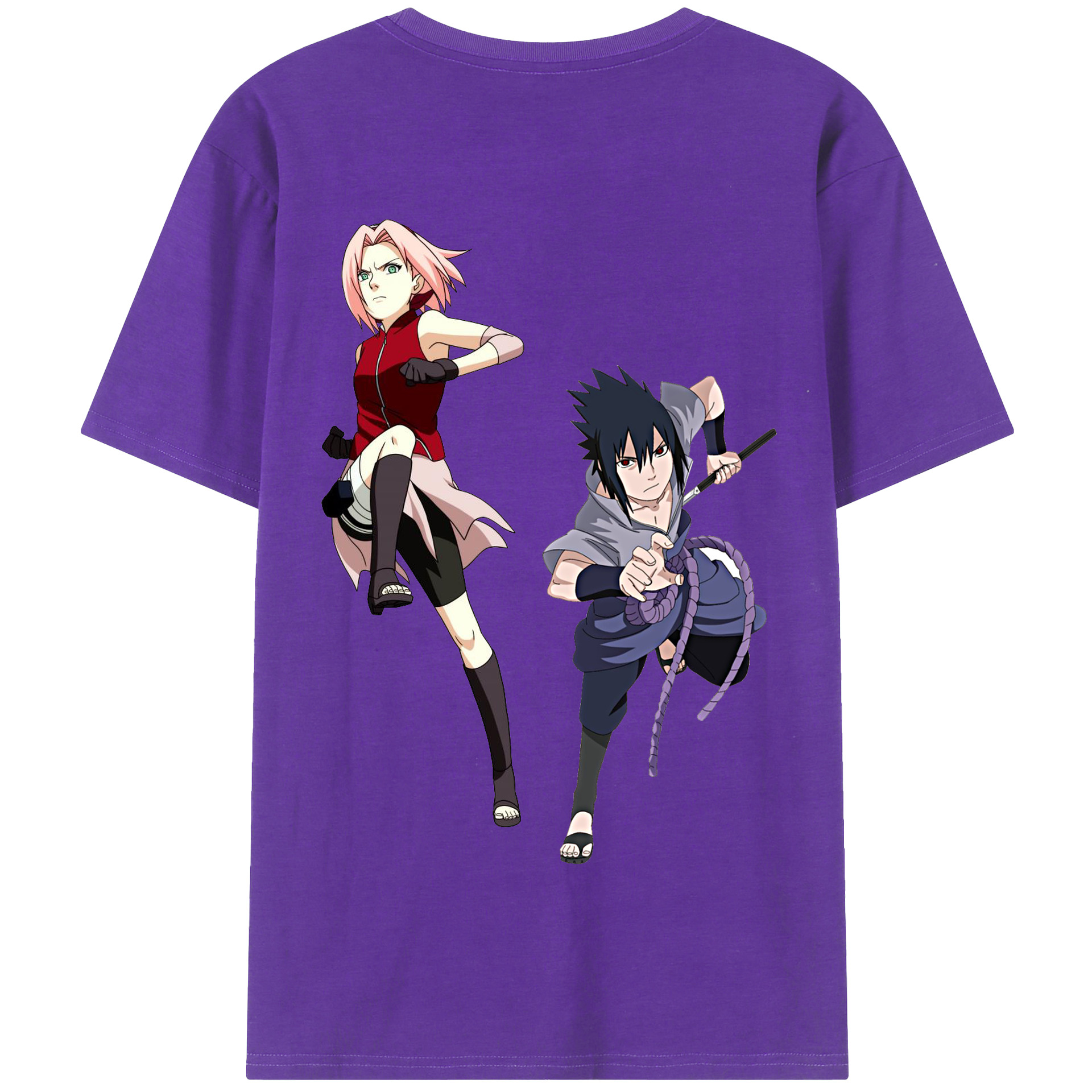 （画像用） NARUTO -ナルト- 春野サクラ Haruno Sakura 綿100％半袖Tシャツ（背面プリント）