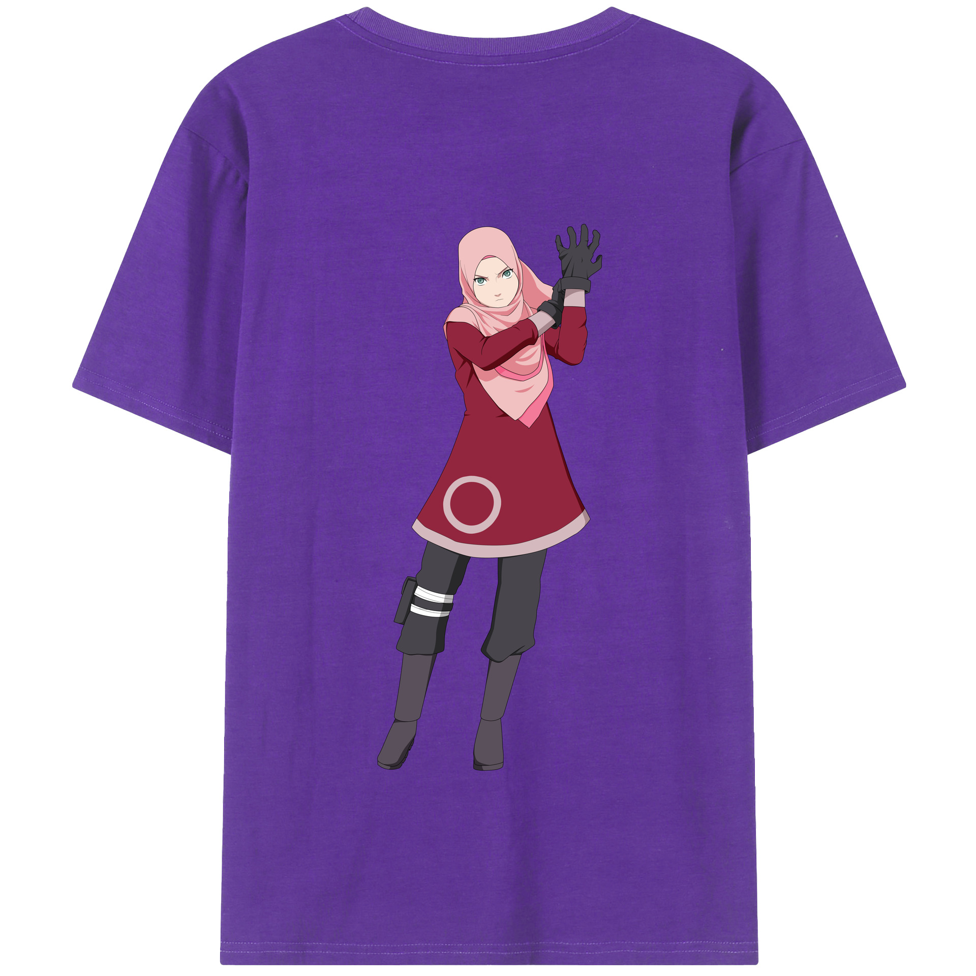 （画像用） NARUTO -ナルト- 春野サクラ Haruno Sakura 綿100％半袖Tシャツ（背面プリント）