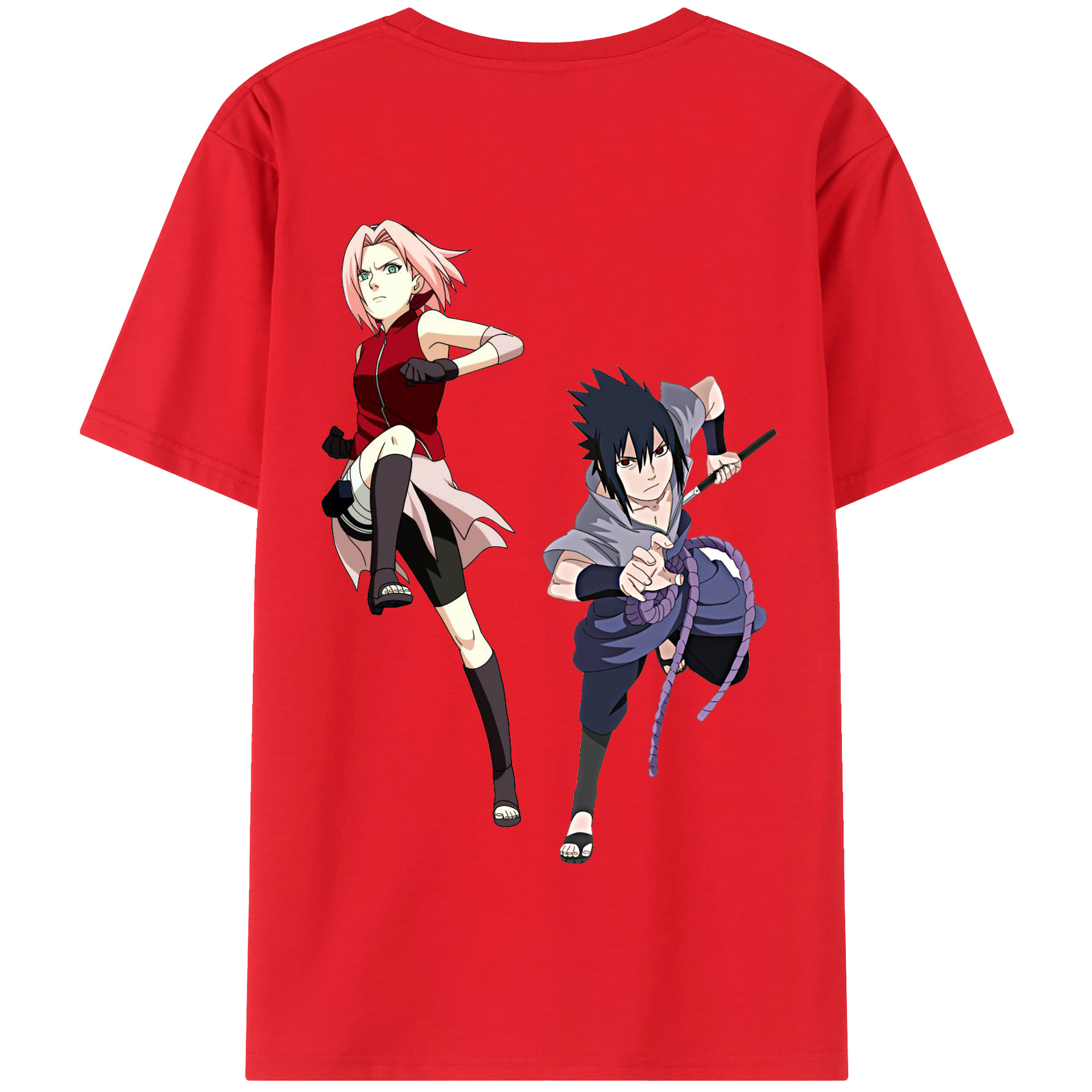 （画像用） NARUTO -ナルト- 春野サクラ Haruno Sakura 綿100％半袖Tシャツ（背面プリント）