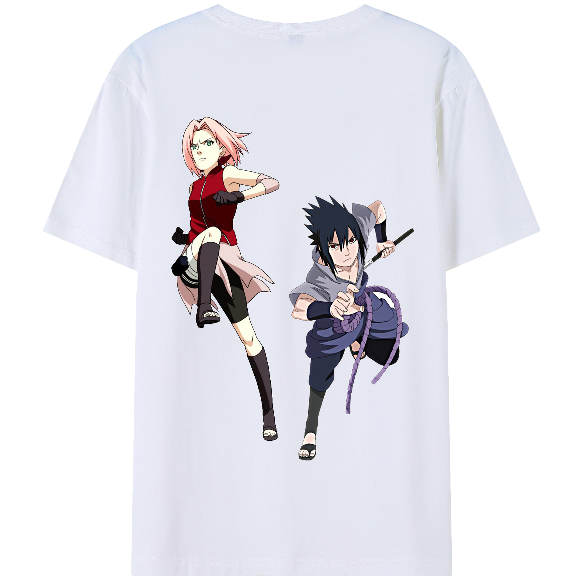 （画像用） NARUTO -ナルト- 春野サクラ Haruno Sakura 綿100％半袖Tシャツ（背面プリント）