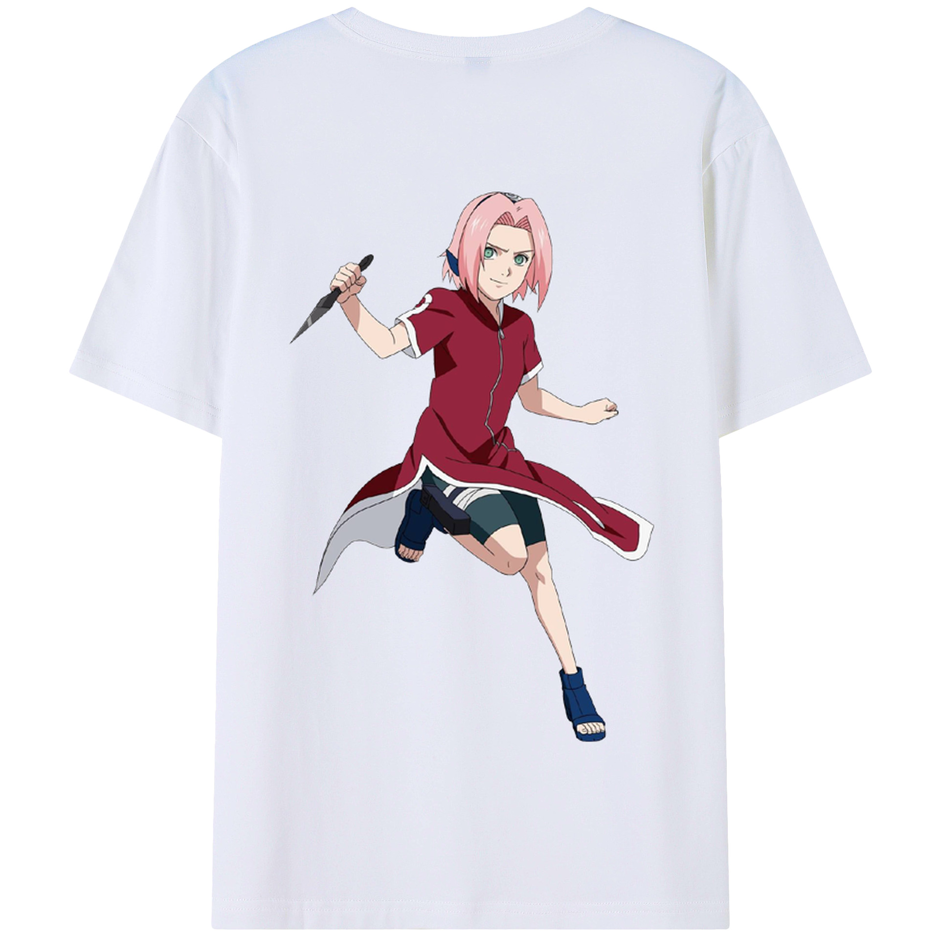 （画像用） NARUTO -ナルト- 春野サクラ Haruno Sakura 綿100％半袖Tシャツ（背面プリント）