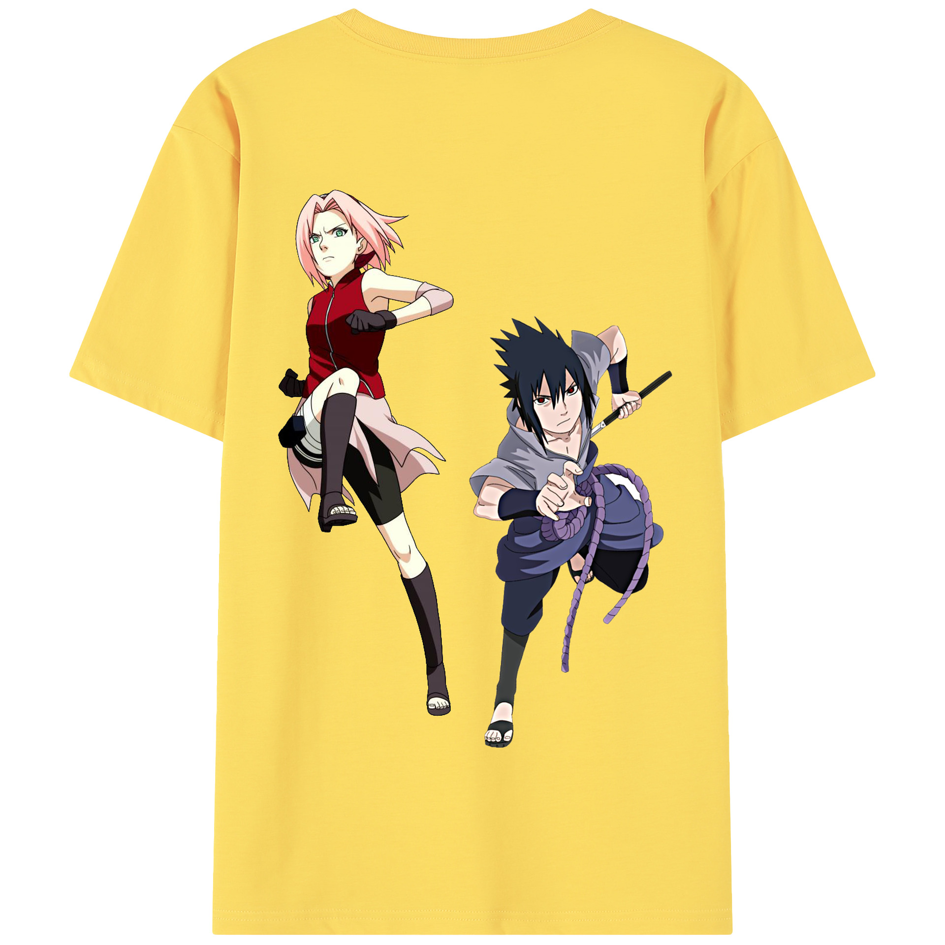 （画像用） NARUTO -ナルト- 春野サクラ Haruno Sakura 綿100％半袖Tシャツ（背面プリント）