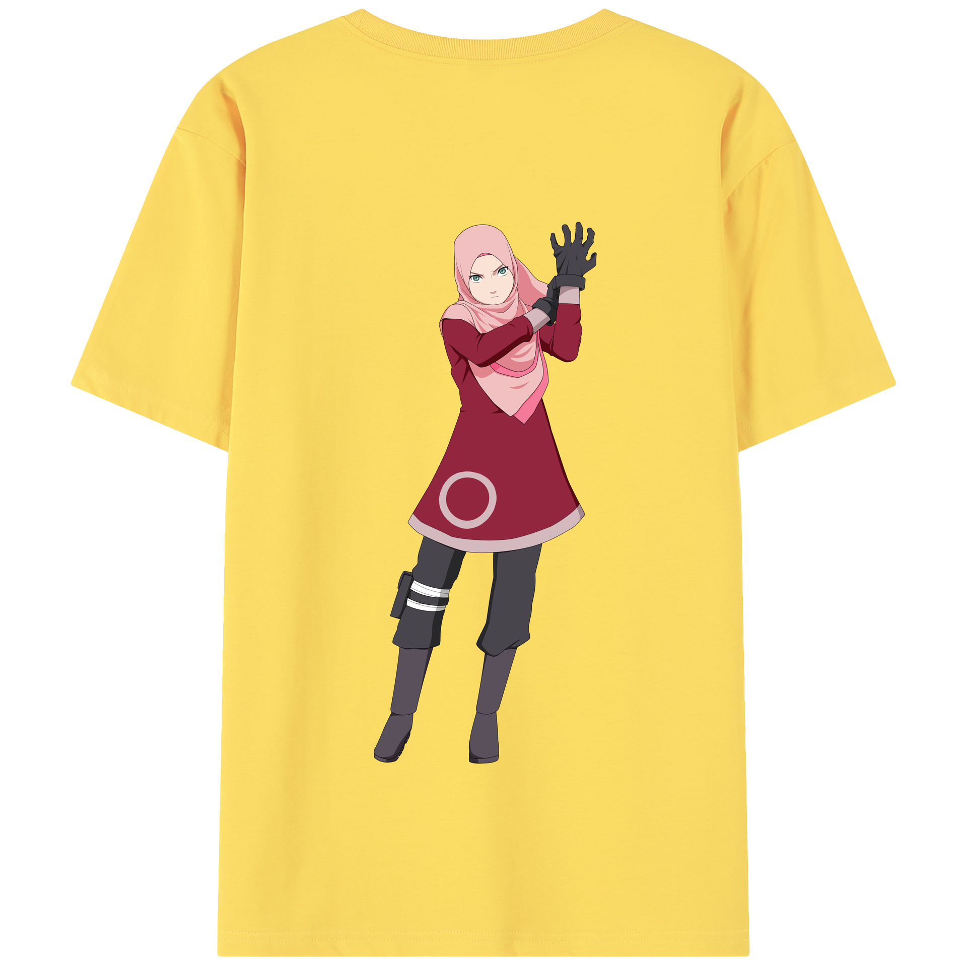 （画像用） NARUTO -ナルト- 春野サクラ Haruno Sakura 綿100％半袖Tシャツ（背面プリント）