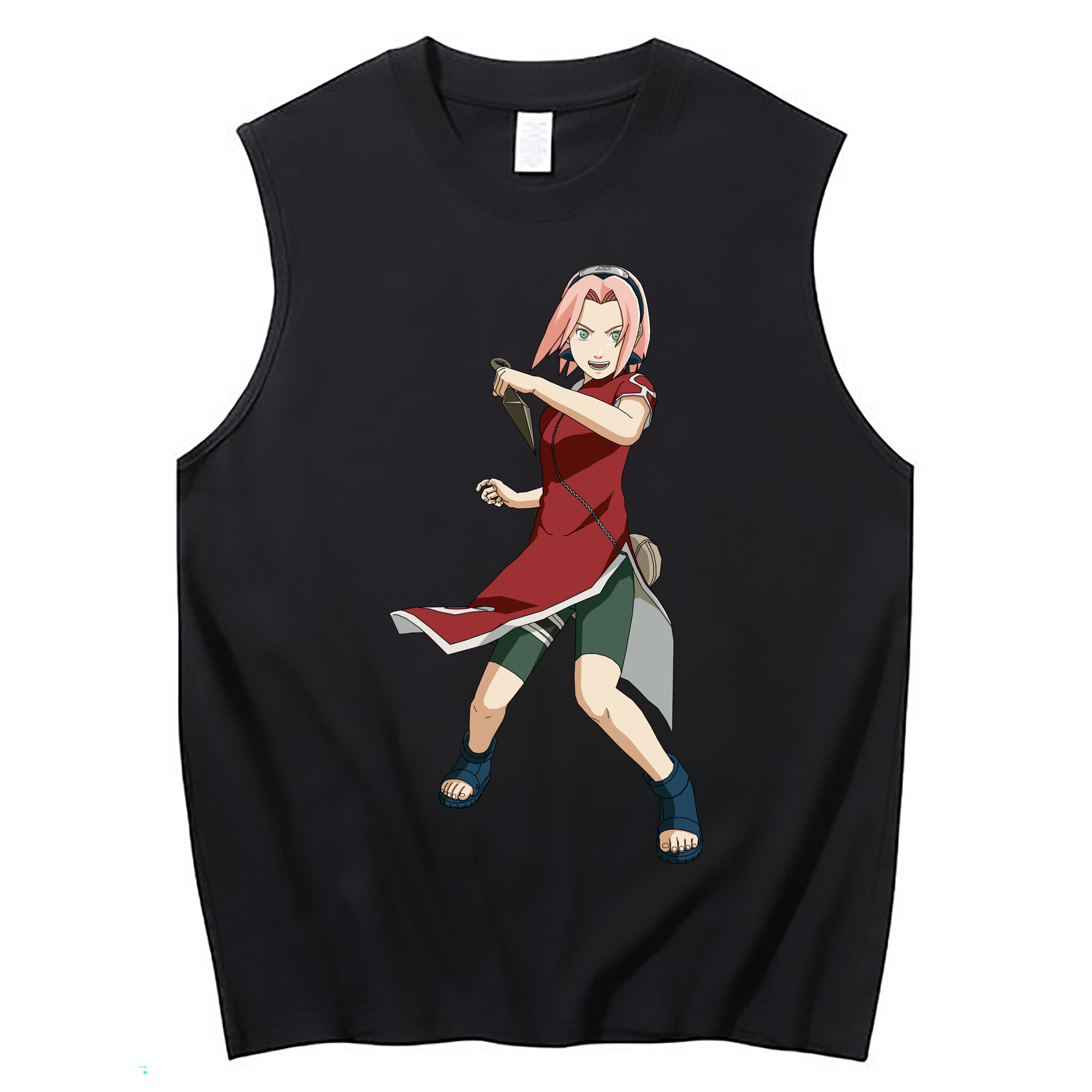 （画像用） NARUTO -ナルト- 春野サクラ Haruno Sakura コットン100％タンクトップ（フロントプリント）