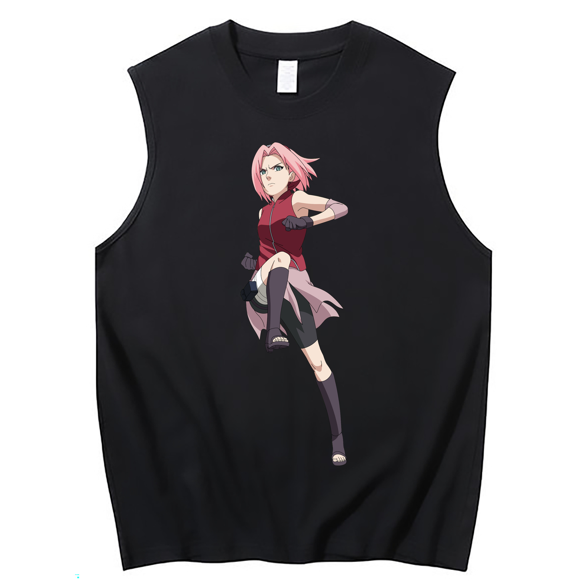 （画像用） NARUTO -ナルト- 春野サクラ Haruno Sakura コットン100％タンクトップ（フロントプリント）
