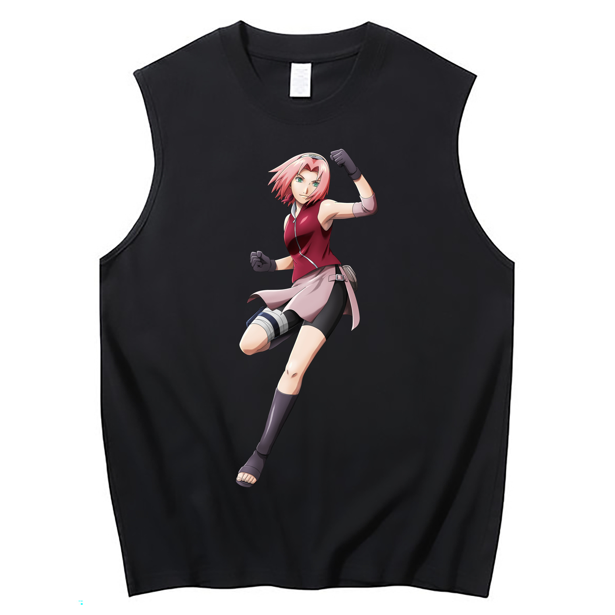 （画像用） NARUTO -ナルト- 春野サクラ Haruno Sakura コットン100％タンクトップ（フロントプリント）