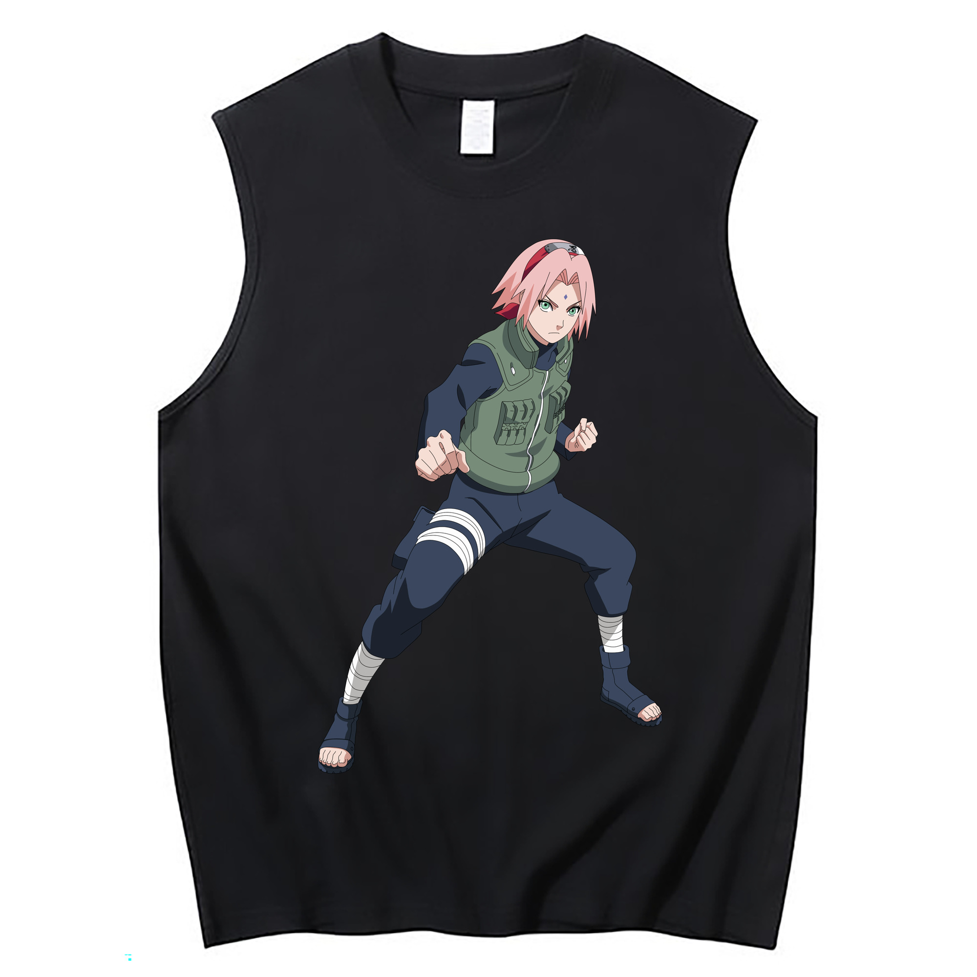 （画像用） NARUTO -ナルト- 春野サクラ Haruno Sakura コットン100％タンクトップ（フロントプリント）