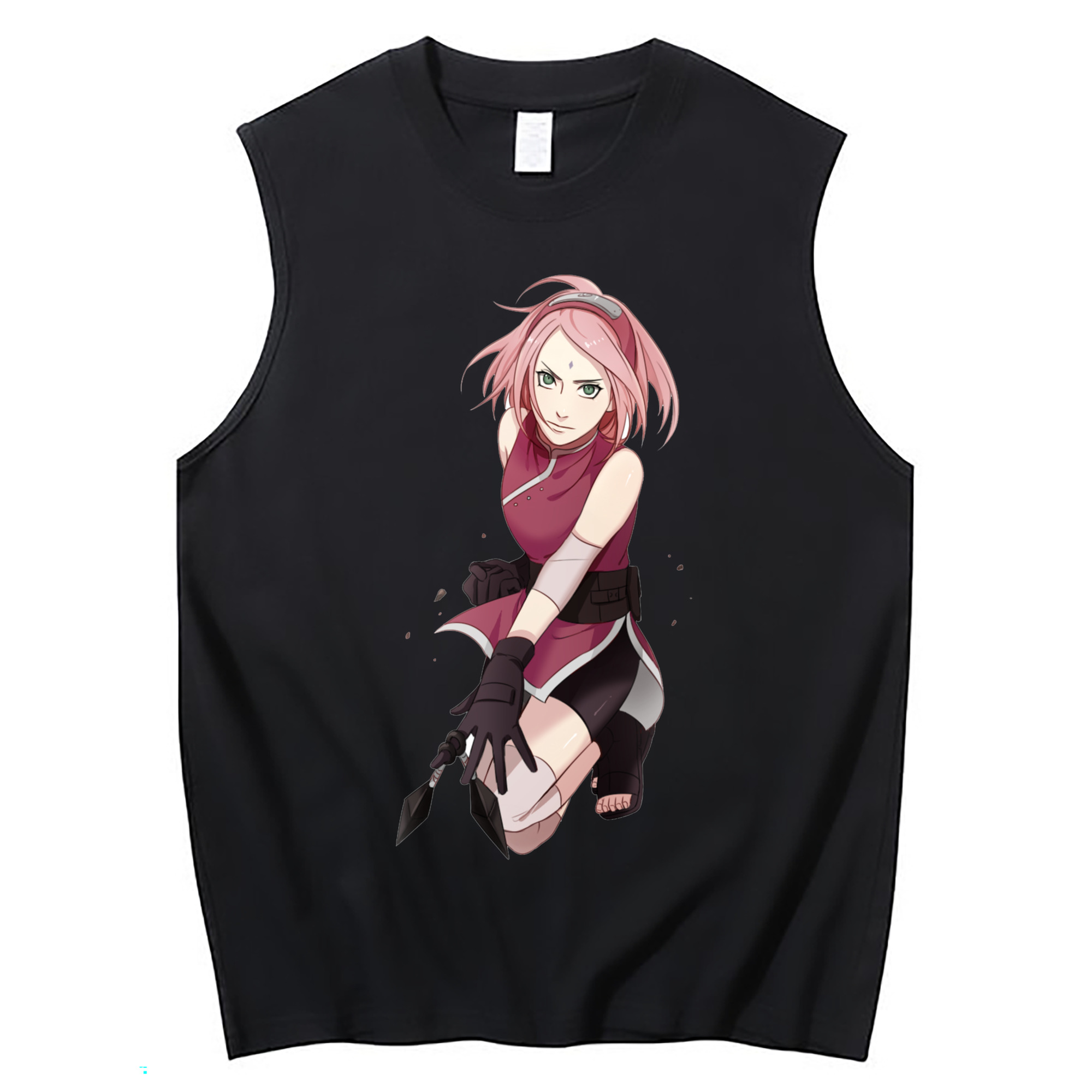（画像用） NARUTO -ナルト- 春野サクラ Haruno Sakura コットン100％タンクトップ（フロントプリント）
