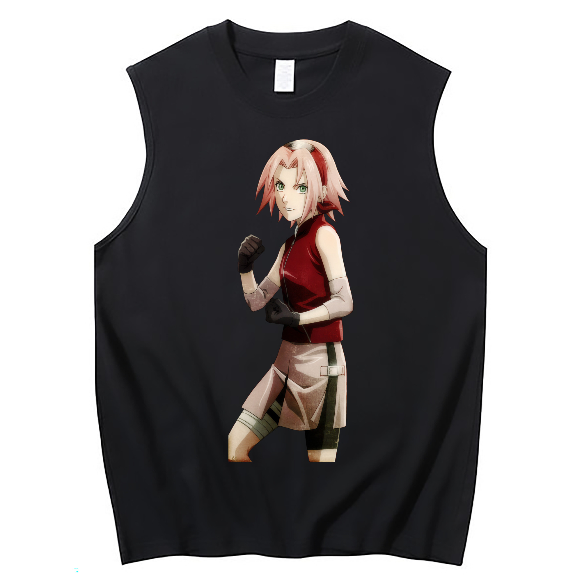 （画像用） NARUTO -ナルト- 春野サクラ Haruno Sakura コットン100％タンクトップ（フロントプリント）