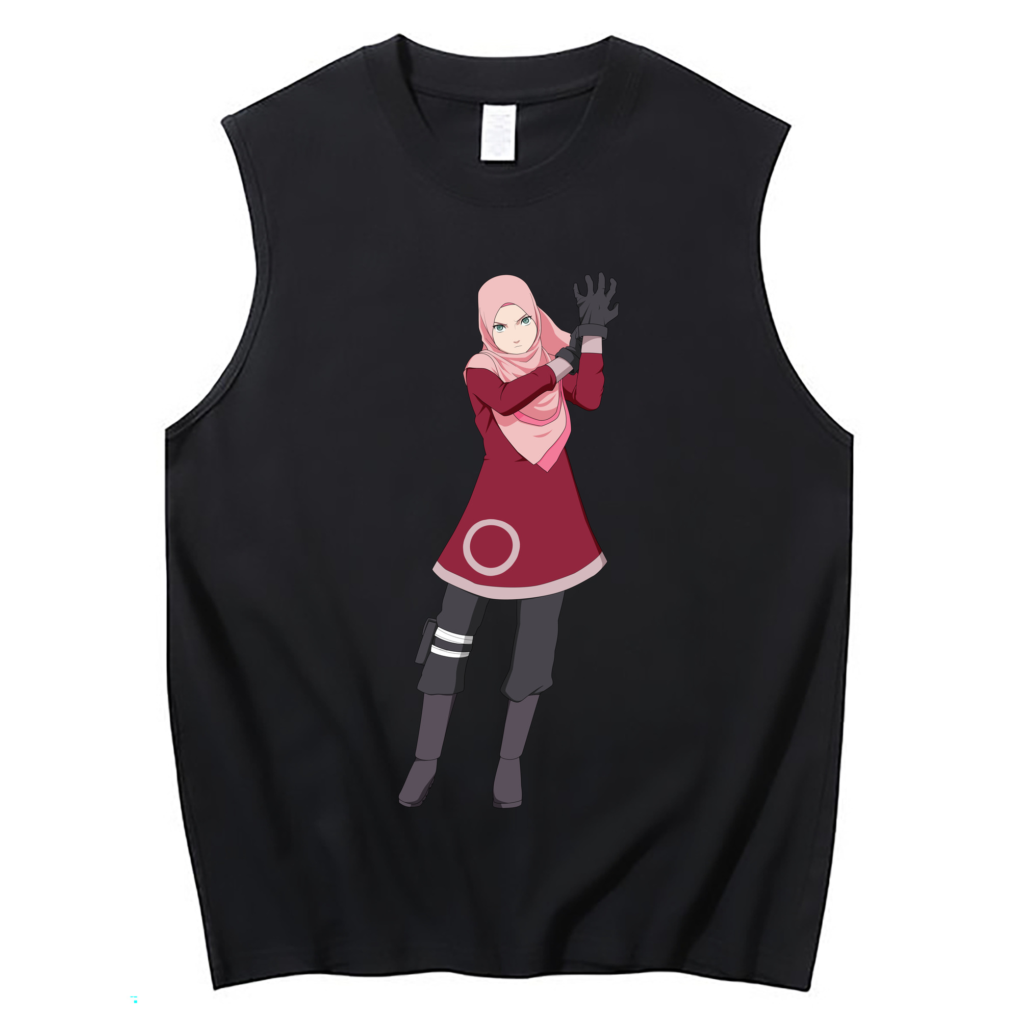 （画像用） NARUTO -ナルト- 春野サクラ Haruno Sakura コットン100％タンクトップ（フロントプリント）