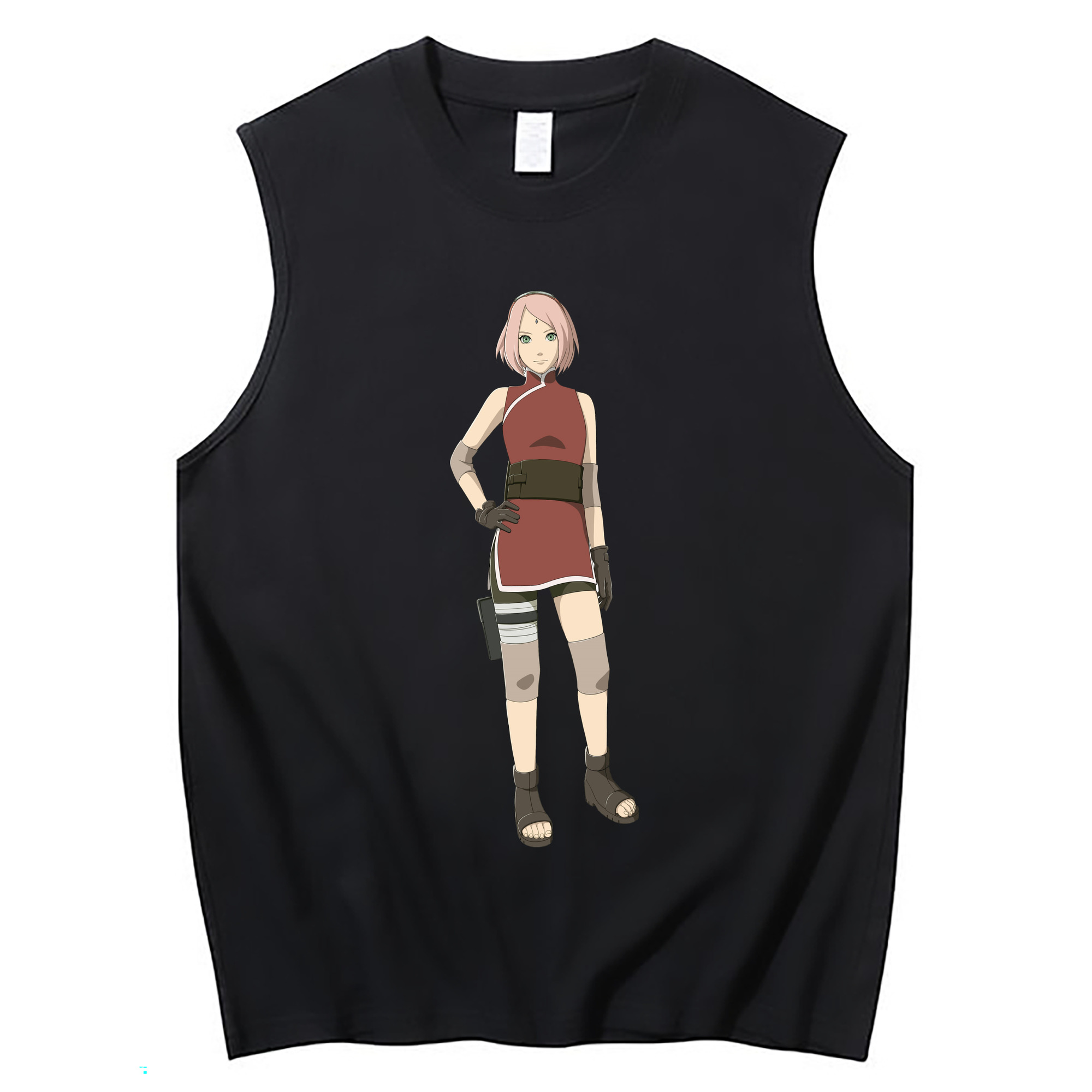 （画像用） NARUTO -ナルト- 春野サクラ Haruno Sakura コットン100％タンクトップ（フロントプリント）