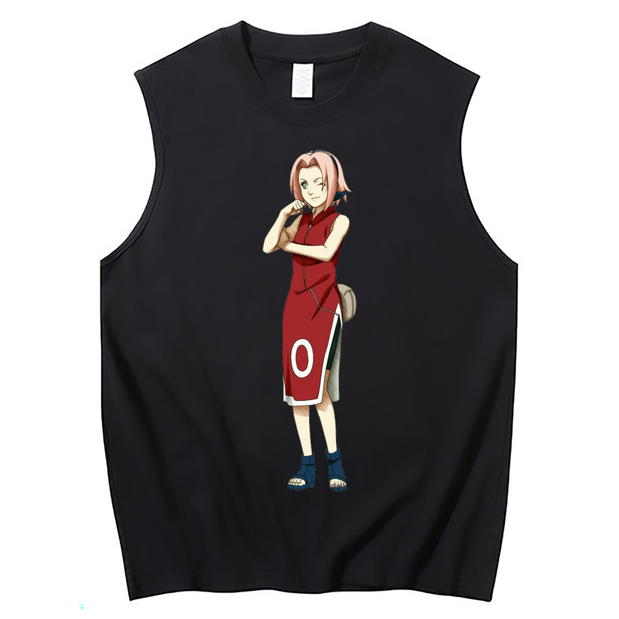（画像用） NARUTO -ナルト- 春野サクラ Haruno Sakura コットン100％タンクトップ（フロントプリント）