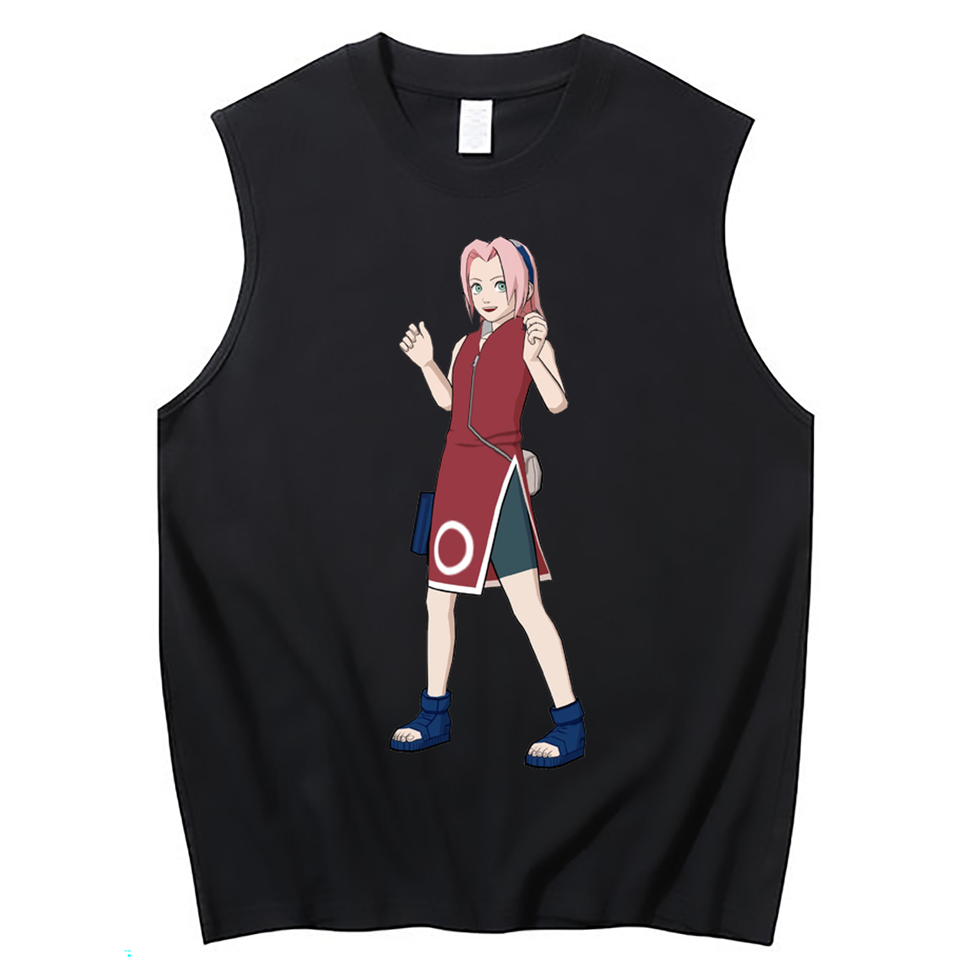 （画像用） NARUTO -ナルト- 春野サクラ Haruno Sakura コットン100％タンクトップ（フロントプリント）